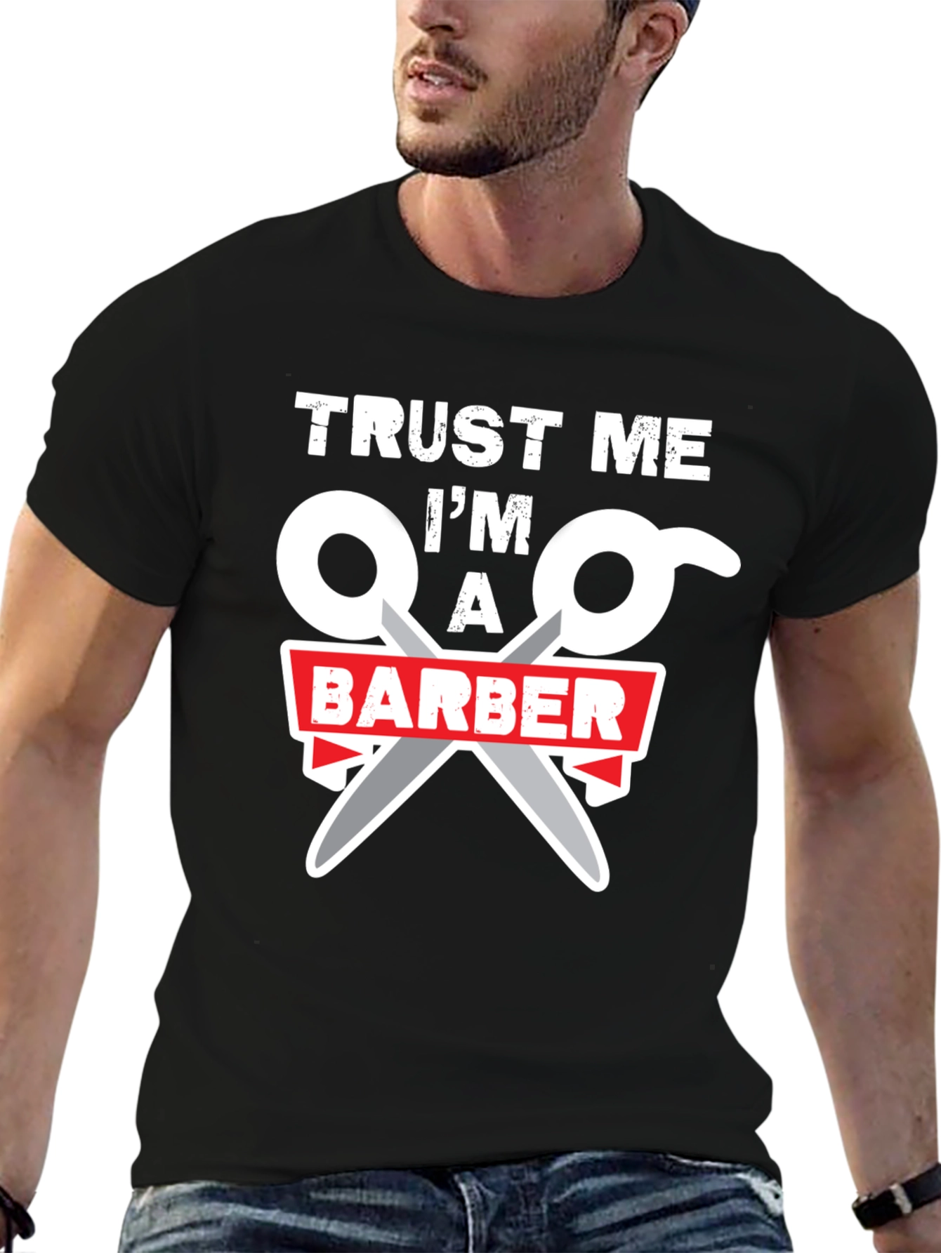 Trust Me Im A Barber Black T-Shirt