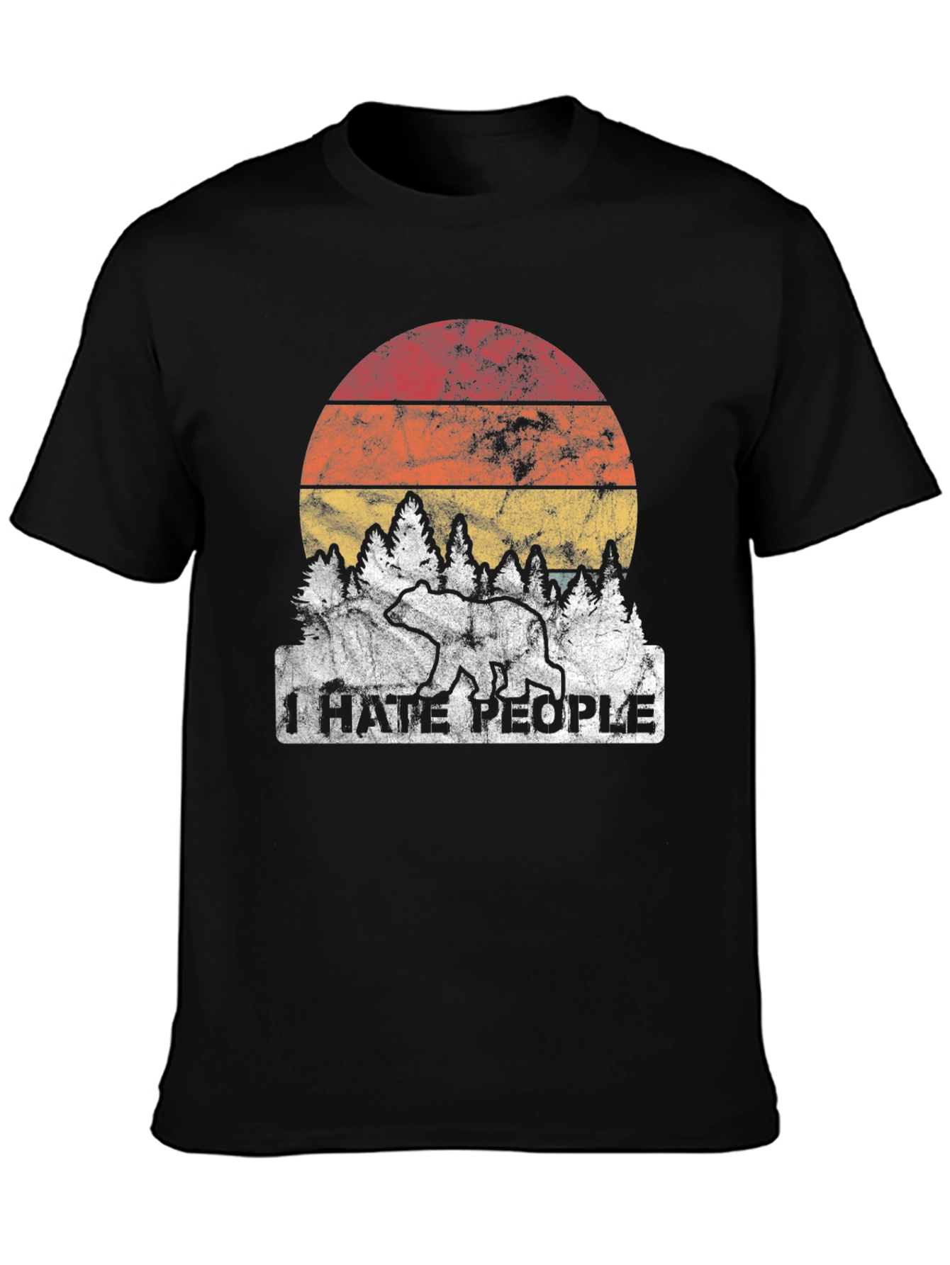 I Hate People Bear Graphic T-Shirt
