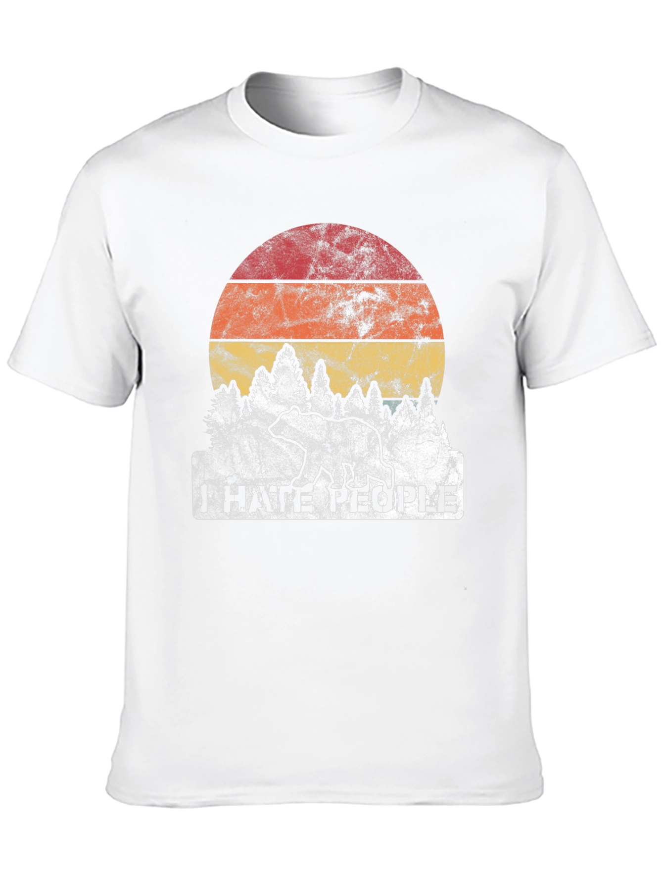 I Hate People Bear Graphic T-Shirt