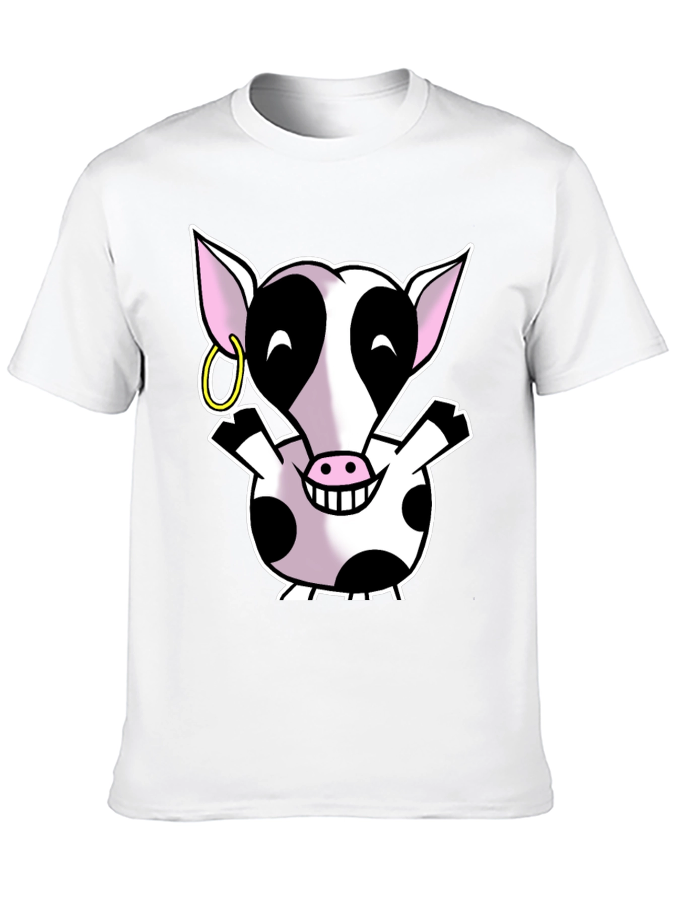 Cute Cartoon Cow Graphic Tee