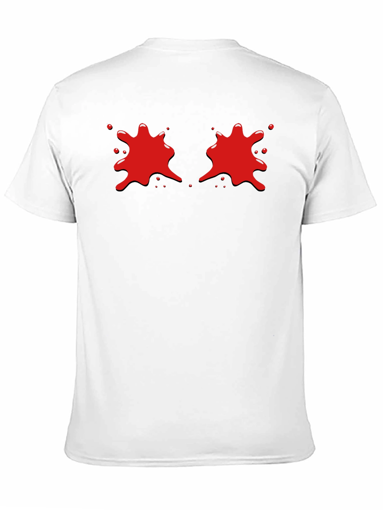 Red Splatter Graphic Black T-Shirt