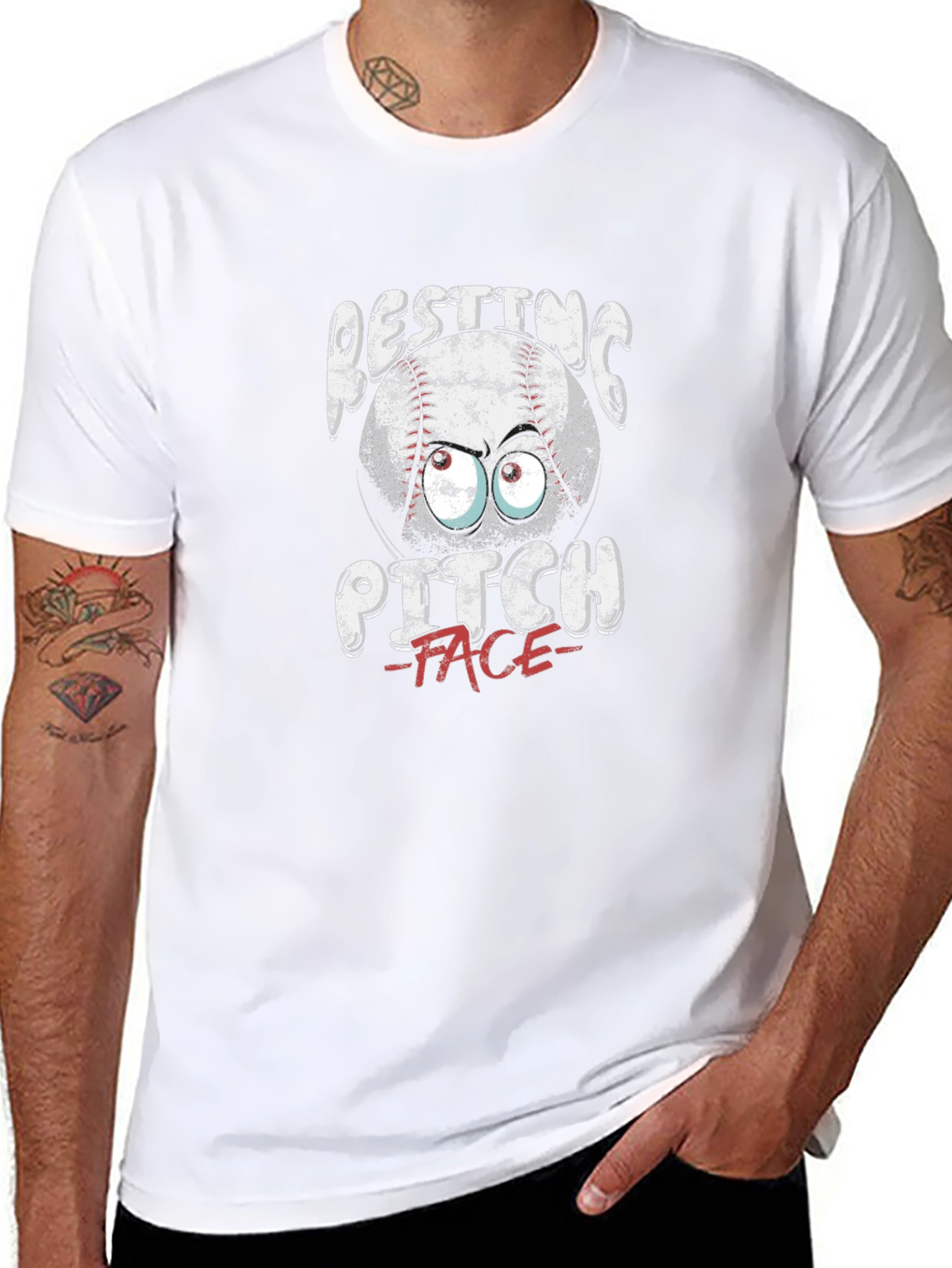 Resting Pitch Face T-Shirt - Baseball Funny Graphic Tee