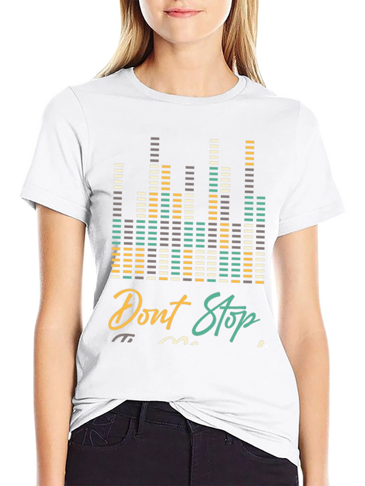 Dont Stop the Music Graphic Tee - Trendy Black T-Shirt