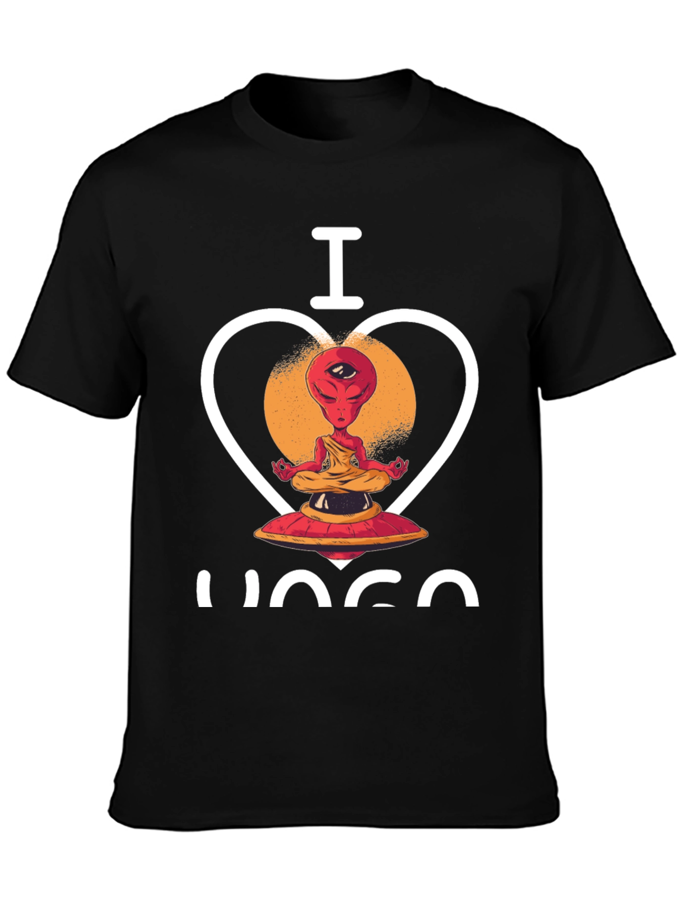 I Love Yoga Alien Graphic Tee