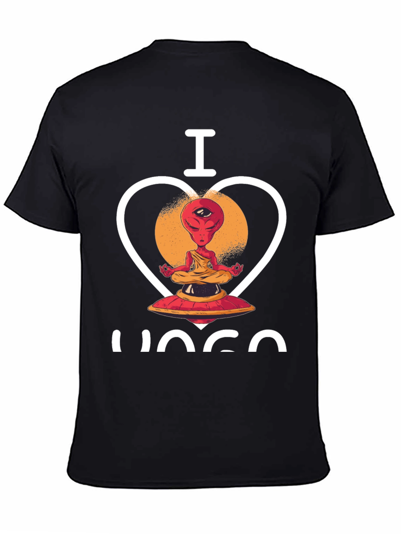 I Love Yoga Alien Graphic Tee