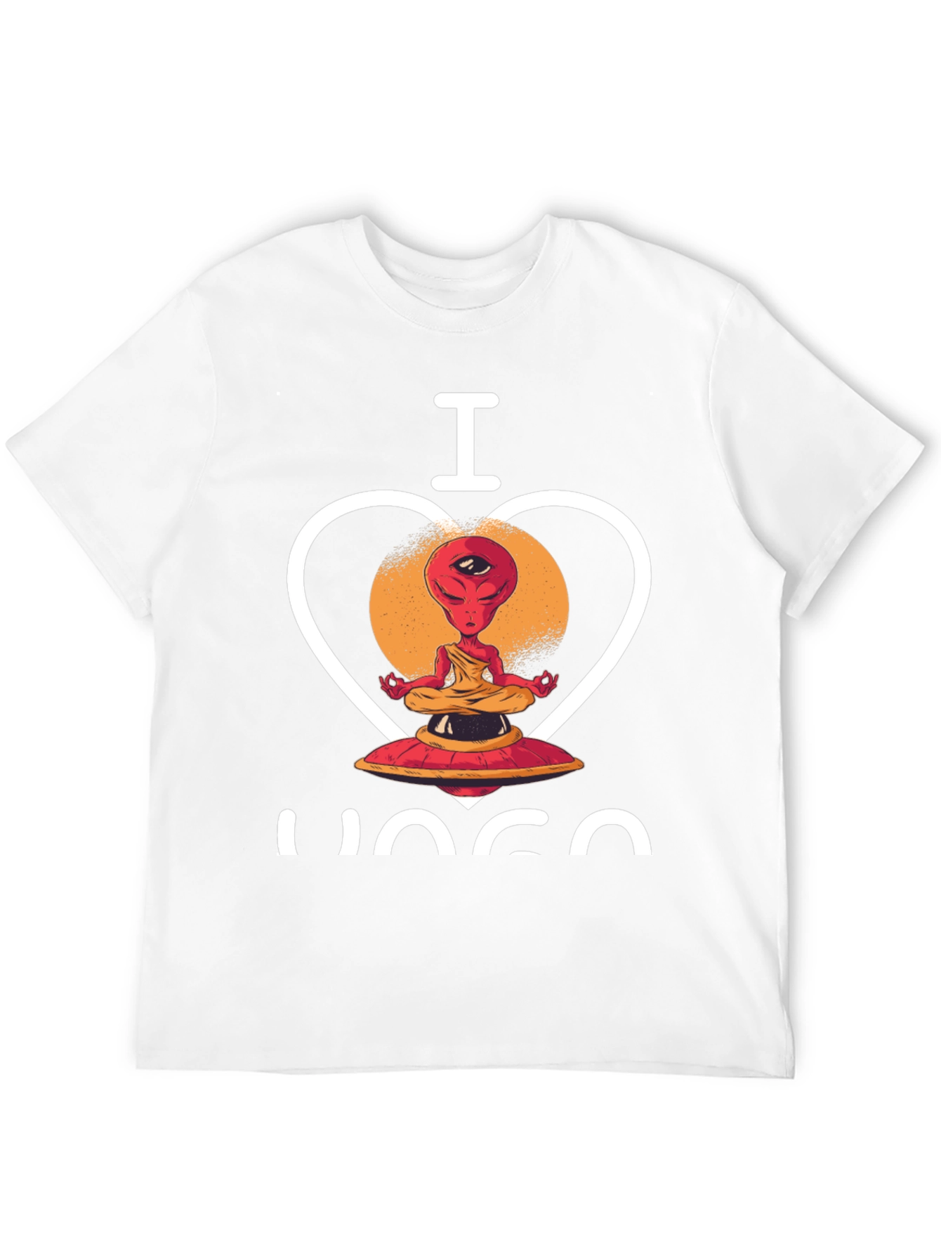 I Love Yoga Alien Graphic Tee