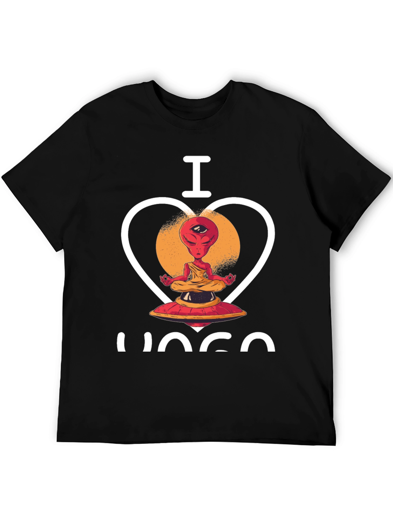 I Love Yoga Alien Graphic Tee