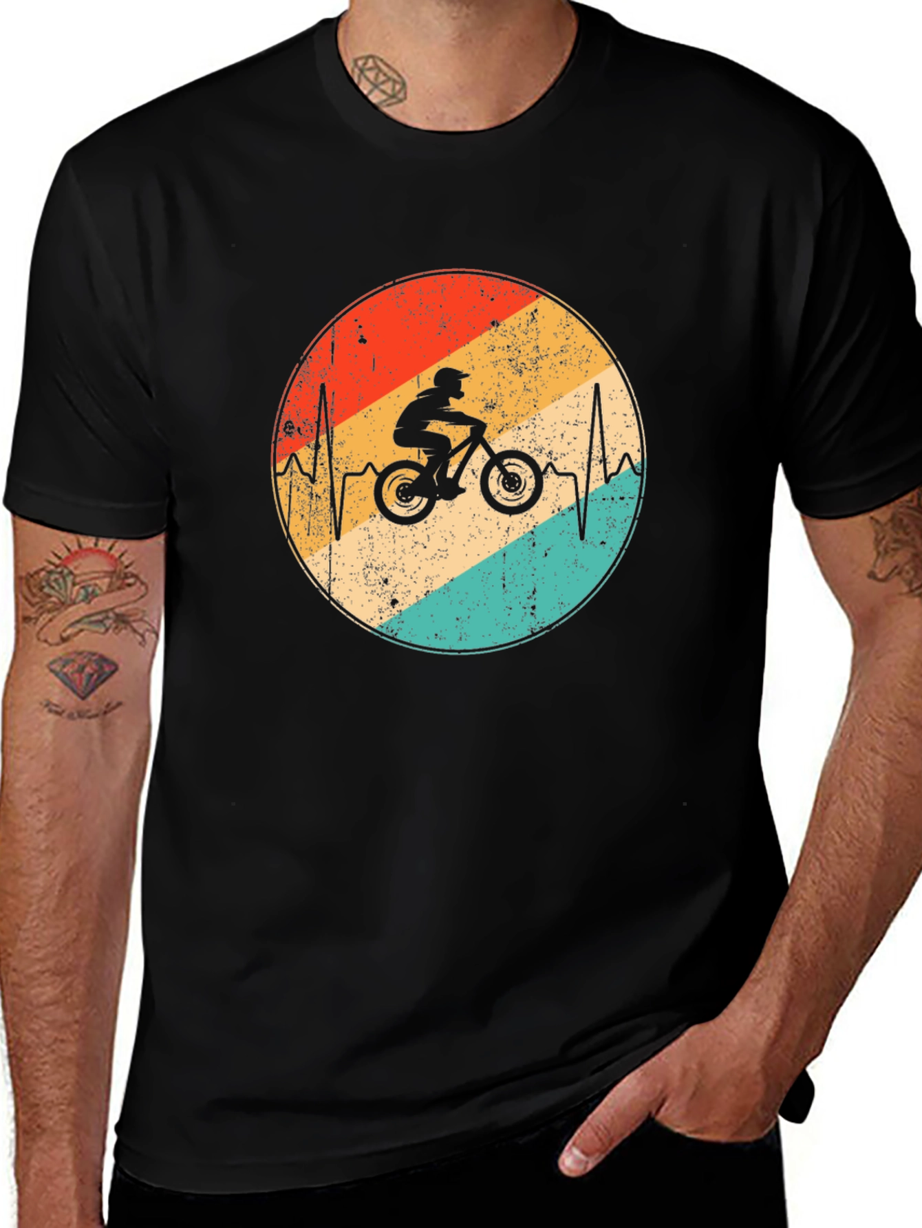 Mountain Bike Heartbeat Graphic Tee