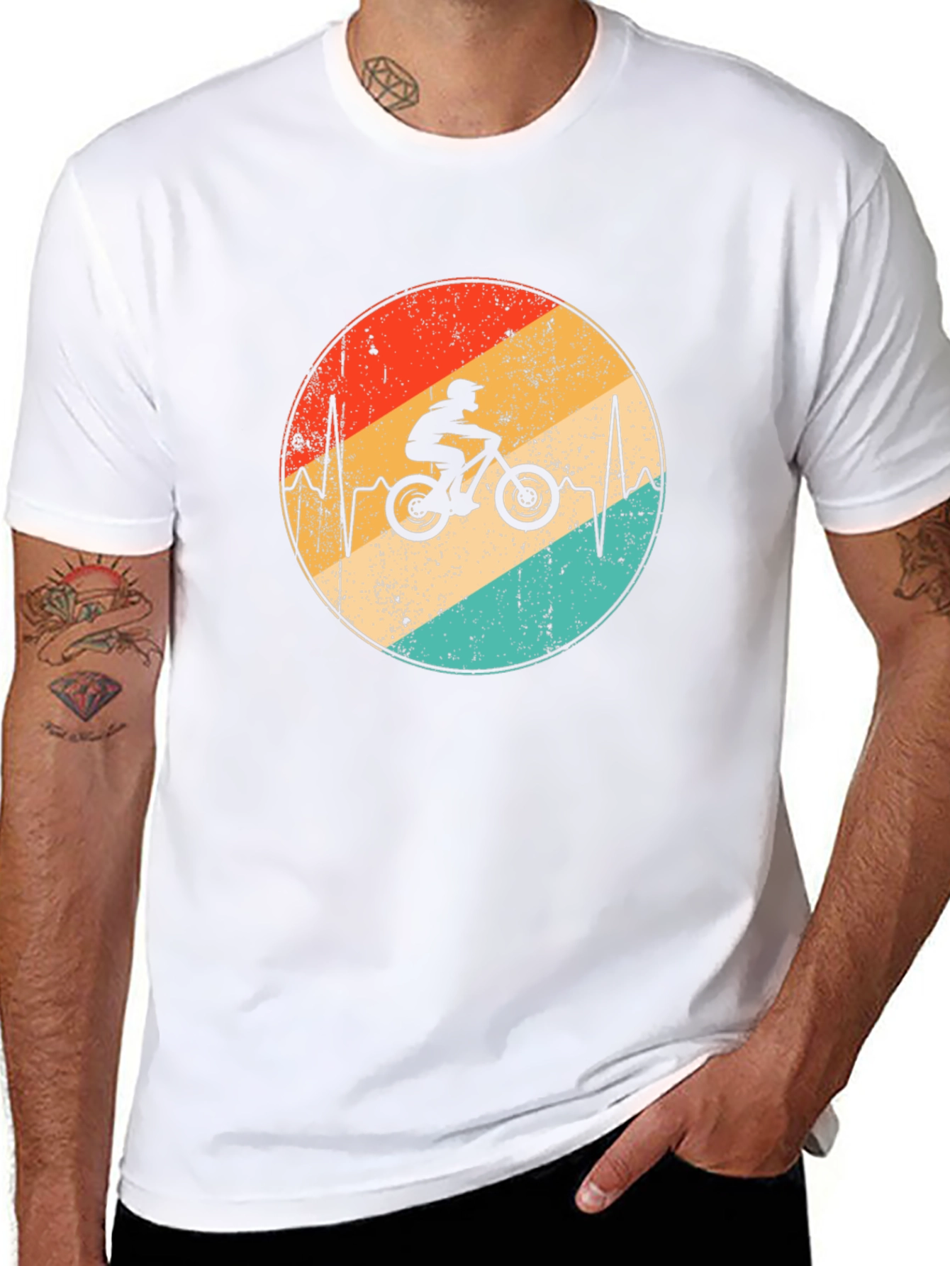 Mountain Bike Heartbeat Graphic Tee