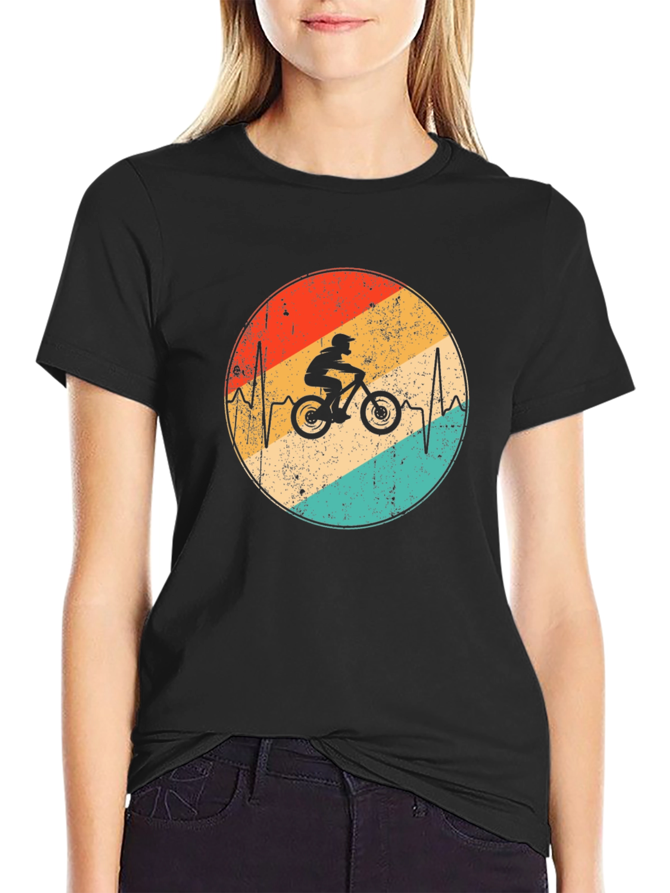 Mountain Bike Heartbeat Graphic Tee