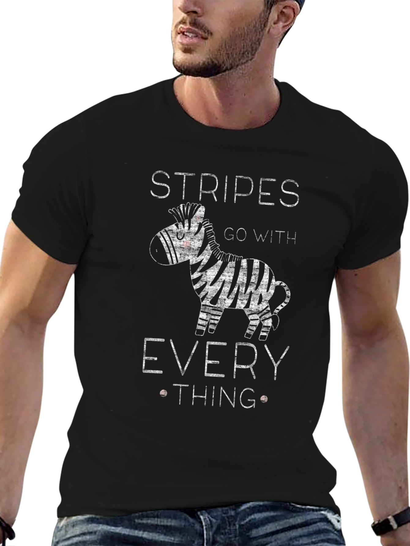 Stripes Go With Everything Zebra Graphic T-Shirt