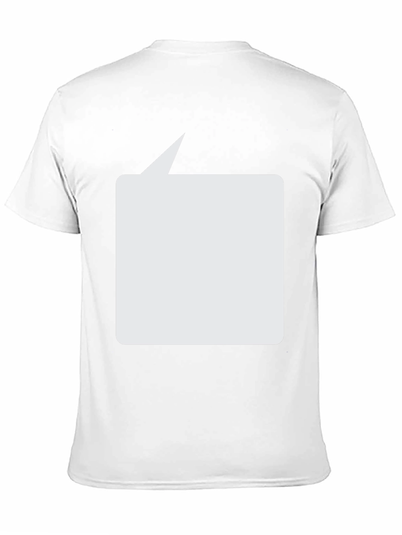 Black T-Shirt with Blank Speech Bubble
