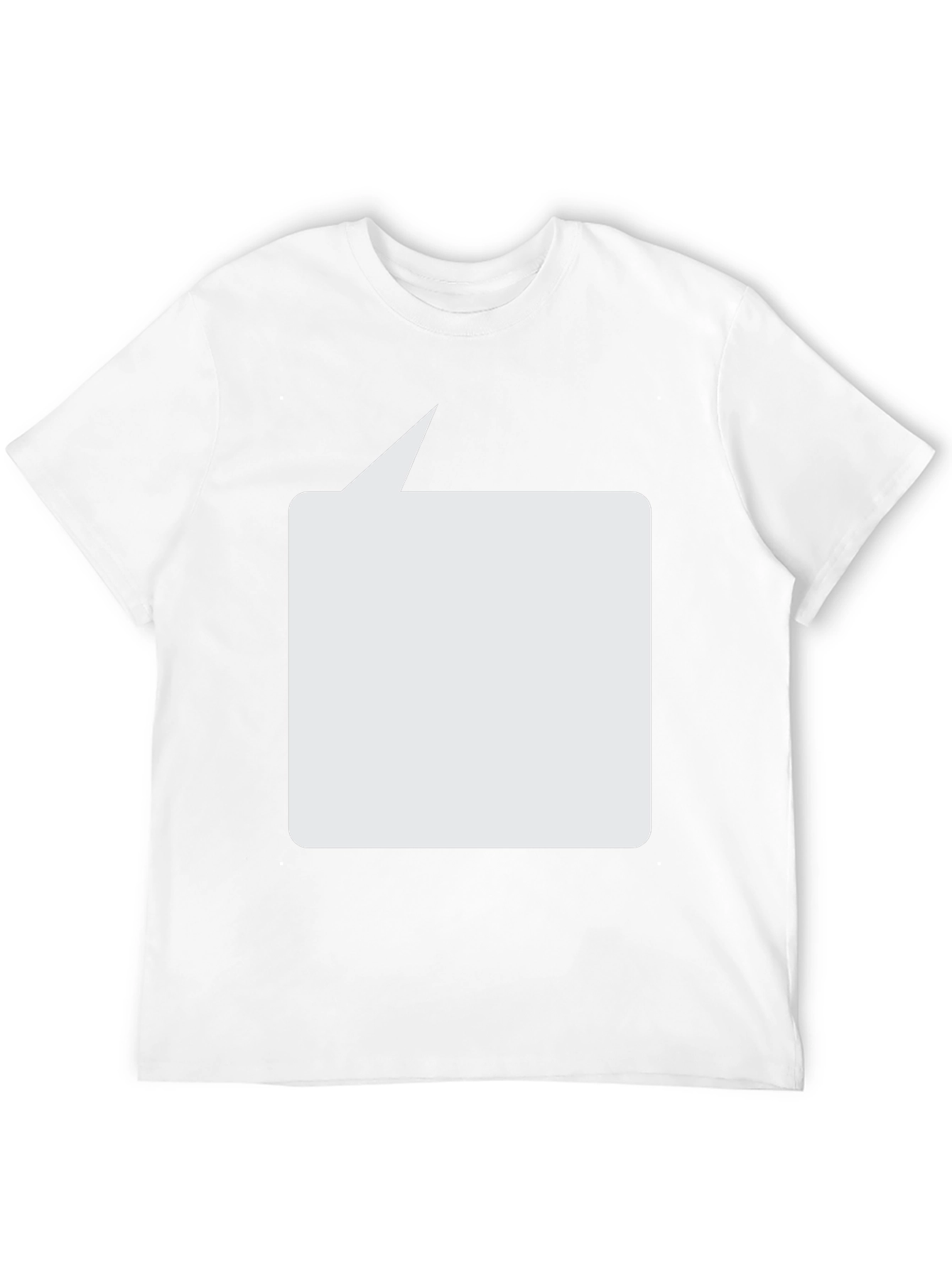 Black T-Shirt with Blank Speech Bubble