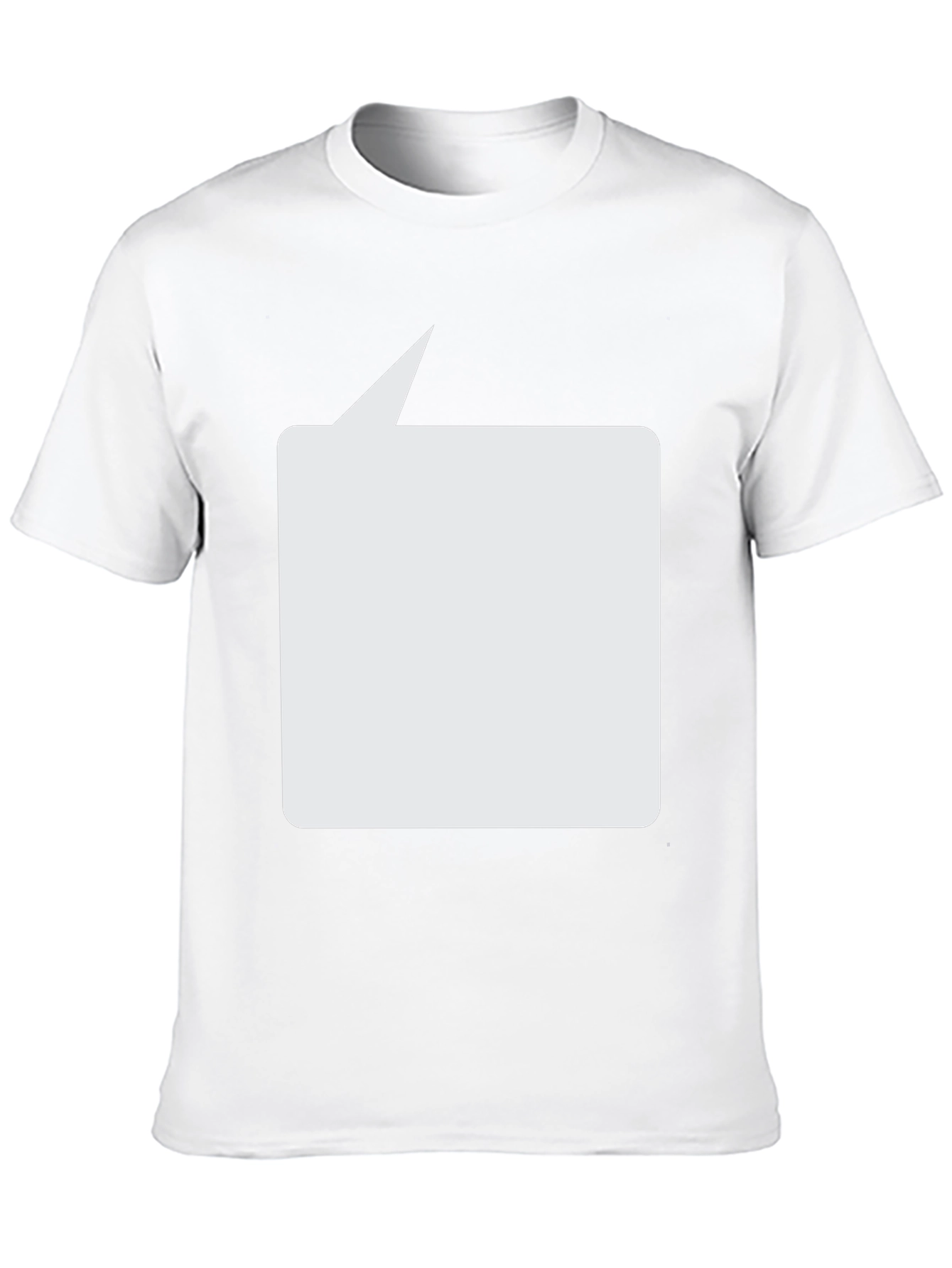 Black T-Shirt with Blank Speech Bubble