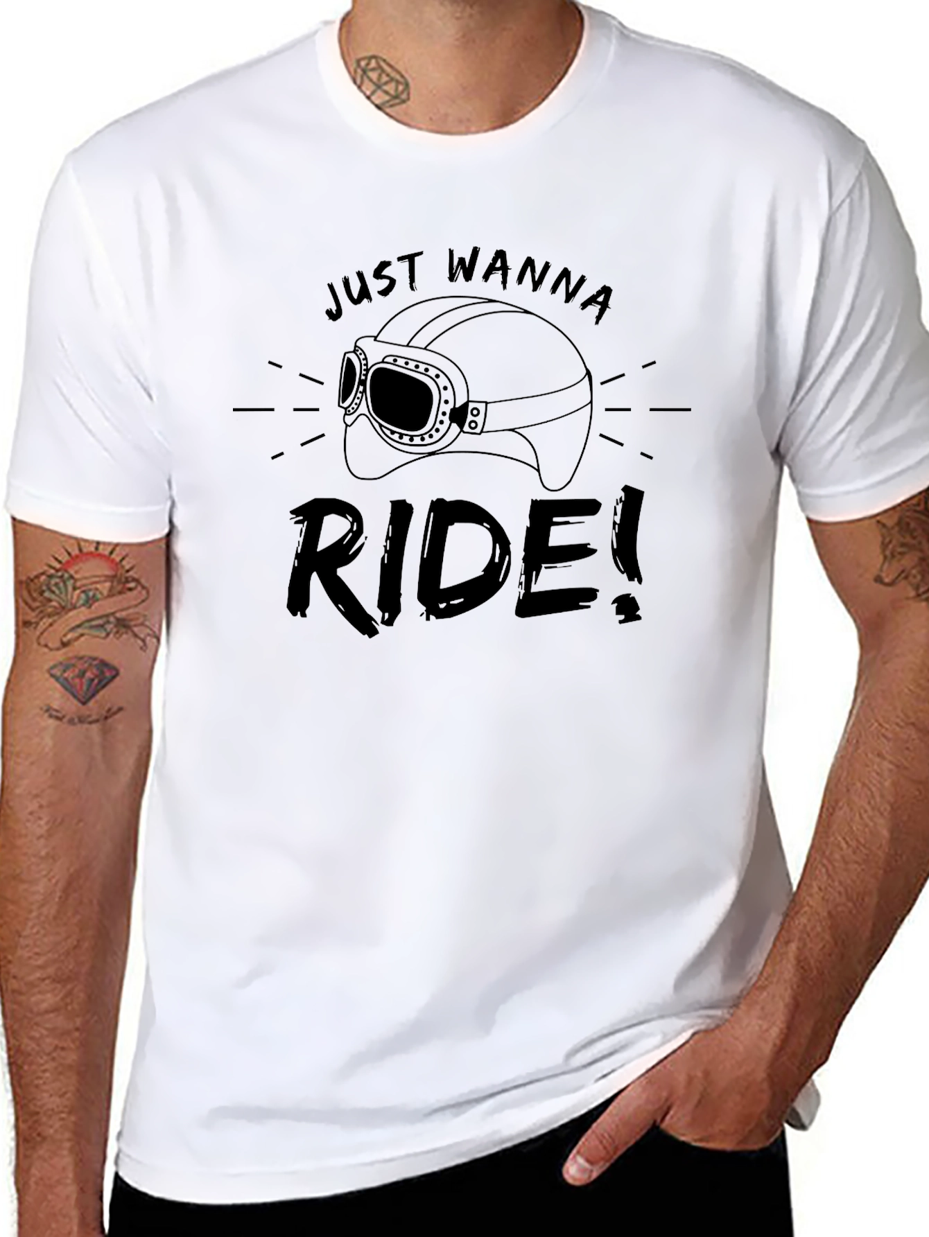 Just Wanna Ride Black T-Shirt