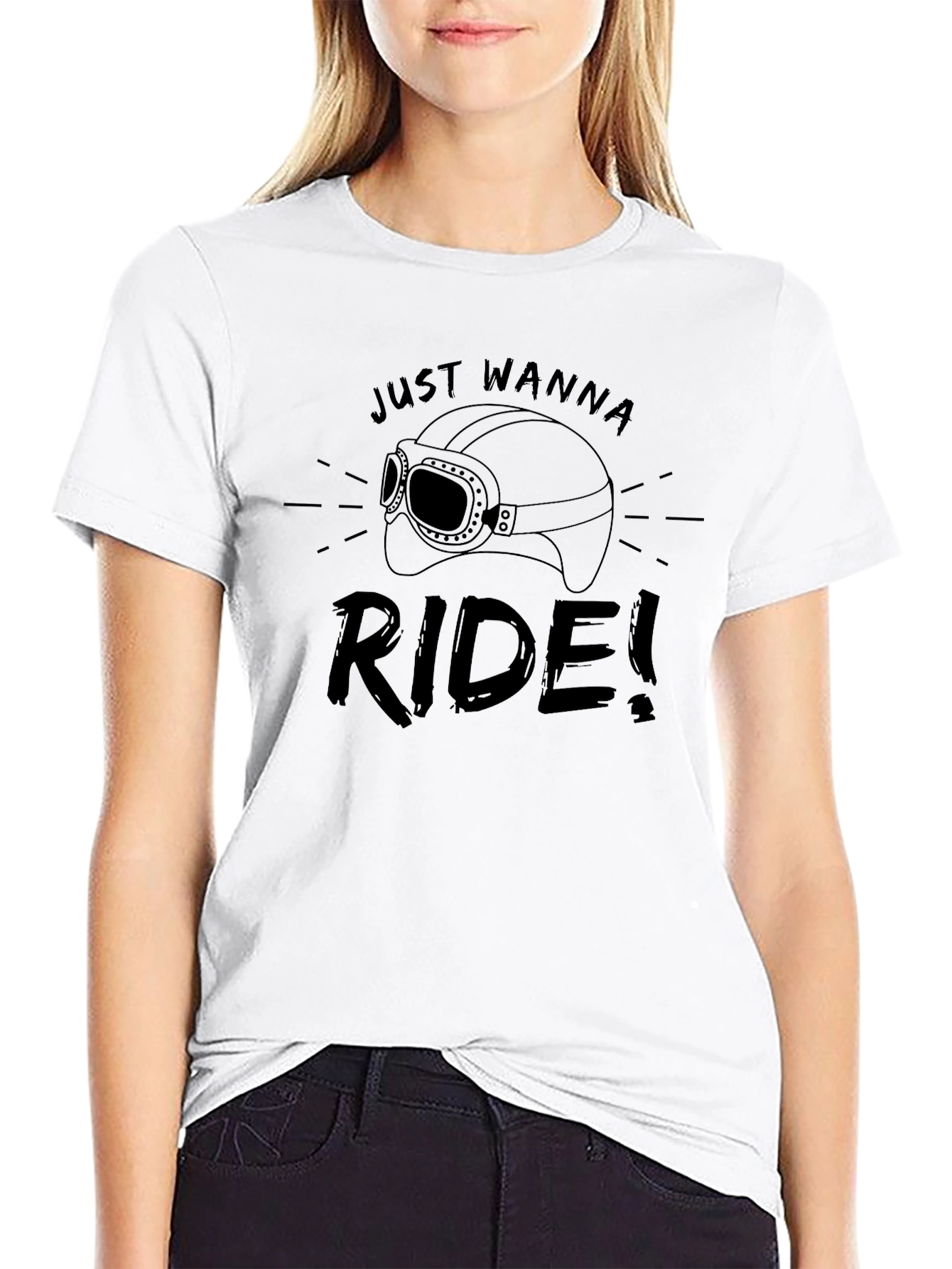 Just Wanna Ride Black T-Shirt