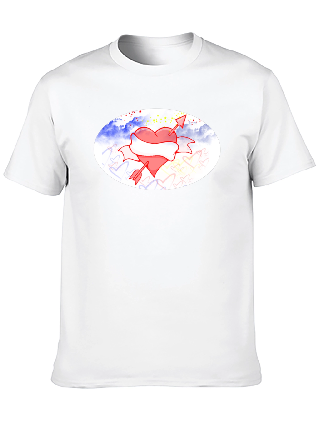 Heart & Arrow Graphic Black T-Shirt