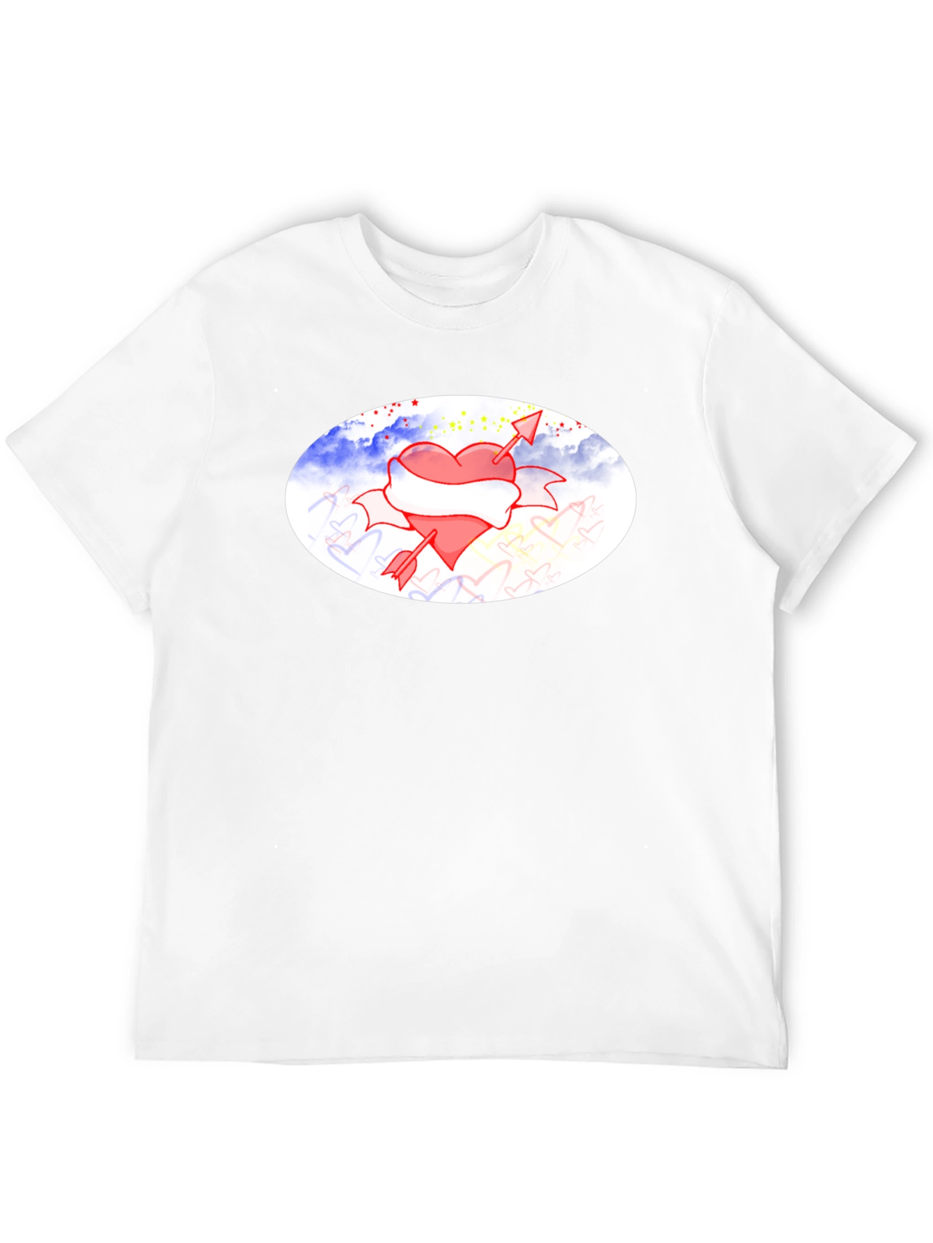 Heart & Arrow Graphic Black T-Shirt