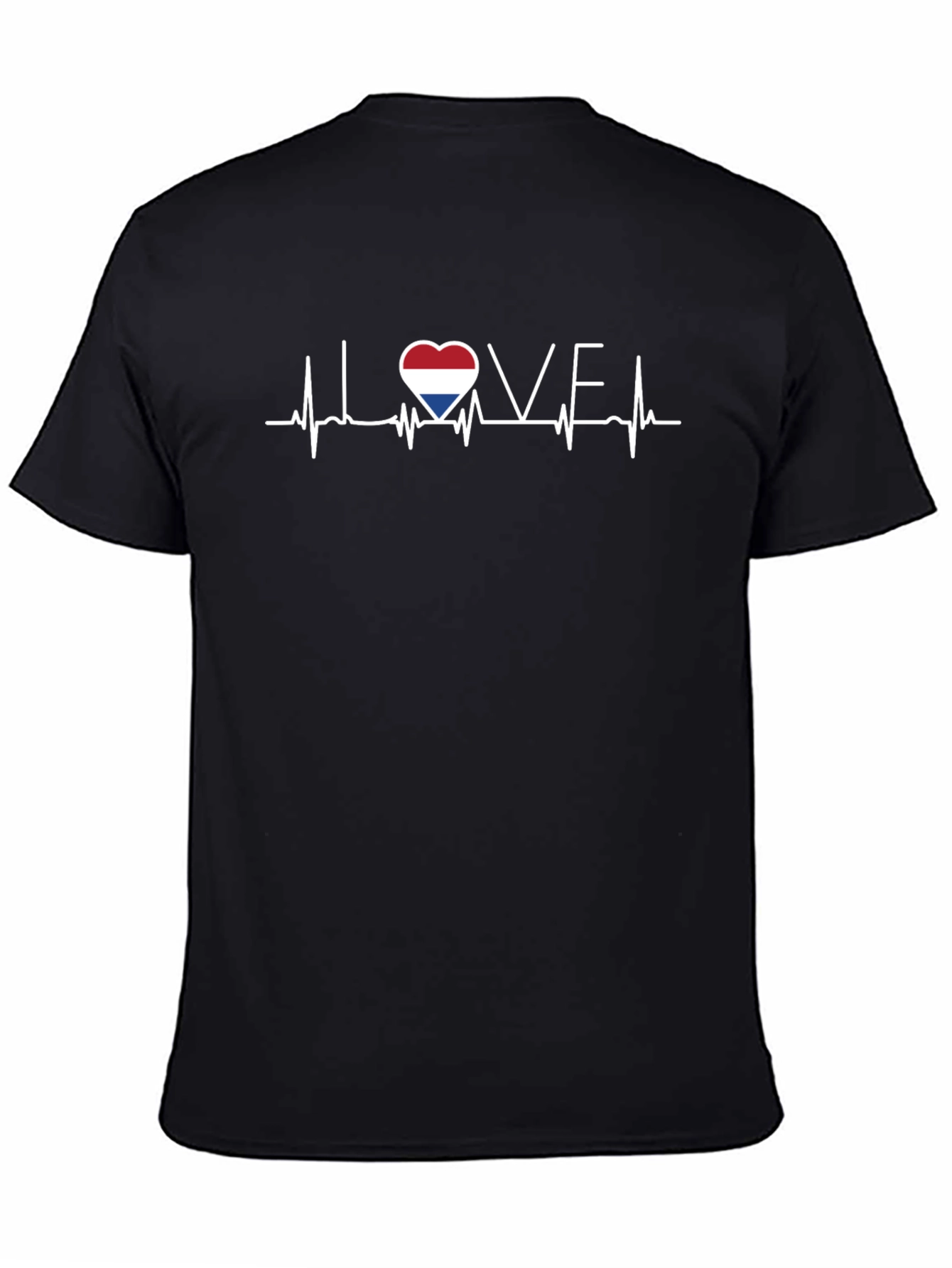 Heartbeat Love Netherlands Flag Graphic T-Shirt