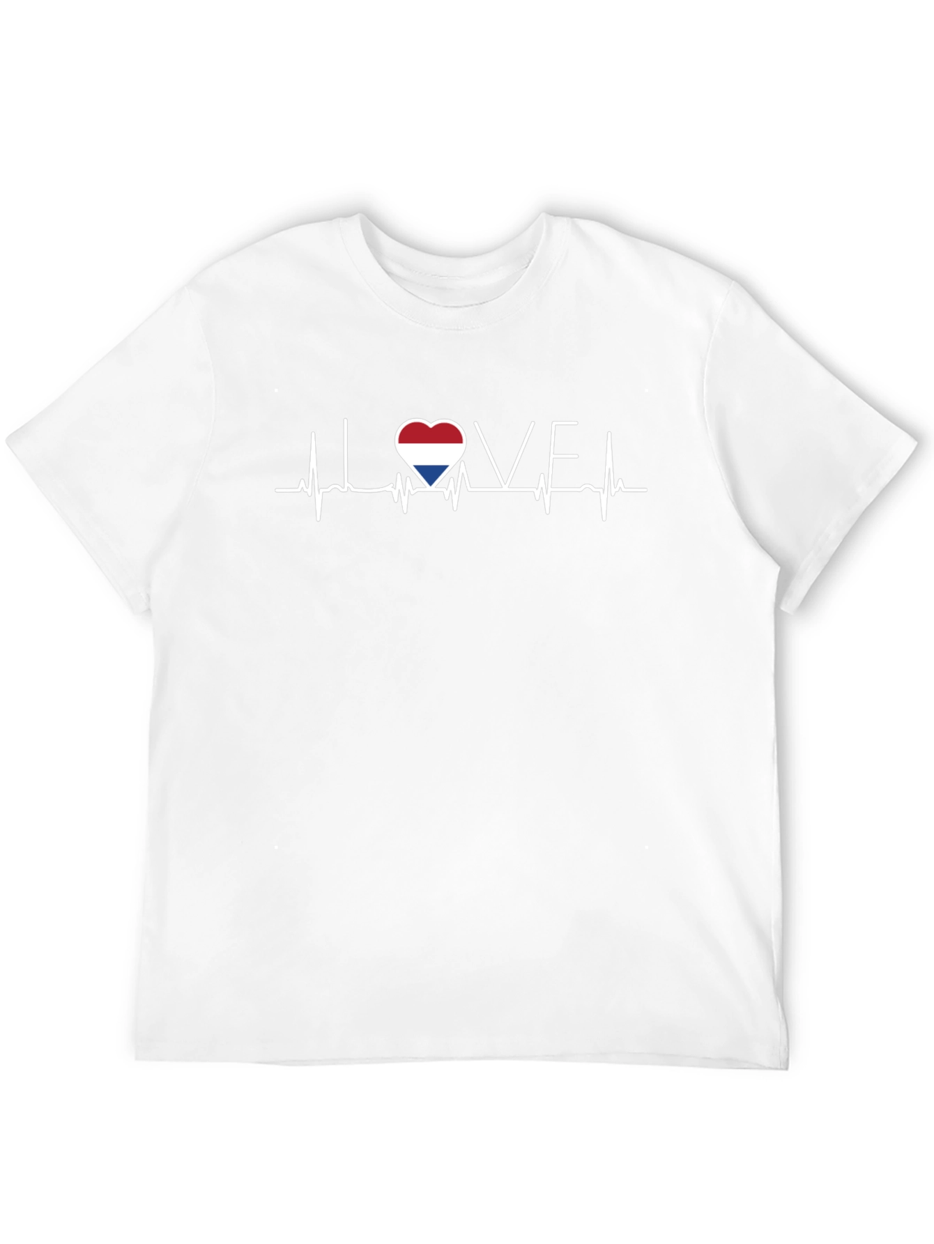 Heartbeat Love Netherlands Flag Graphic T-Shirt