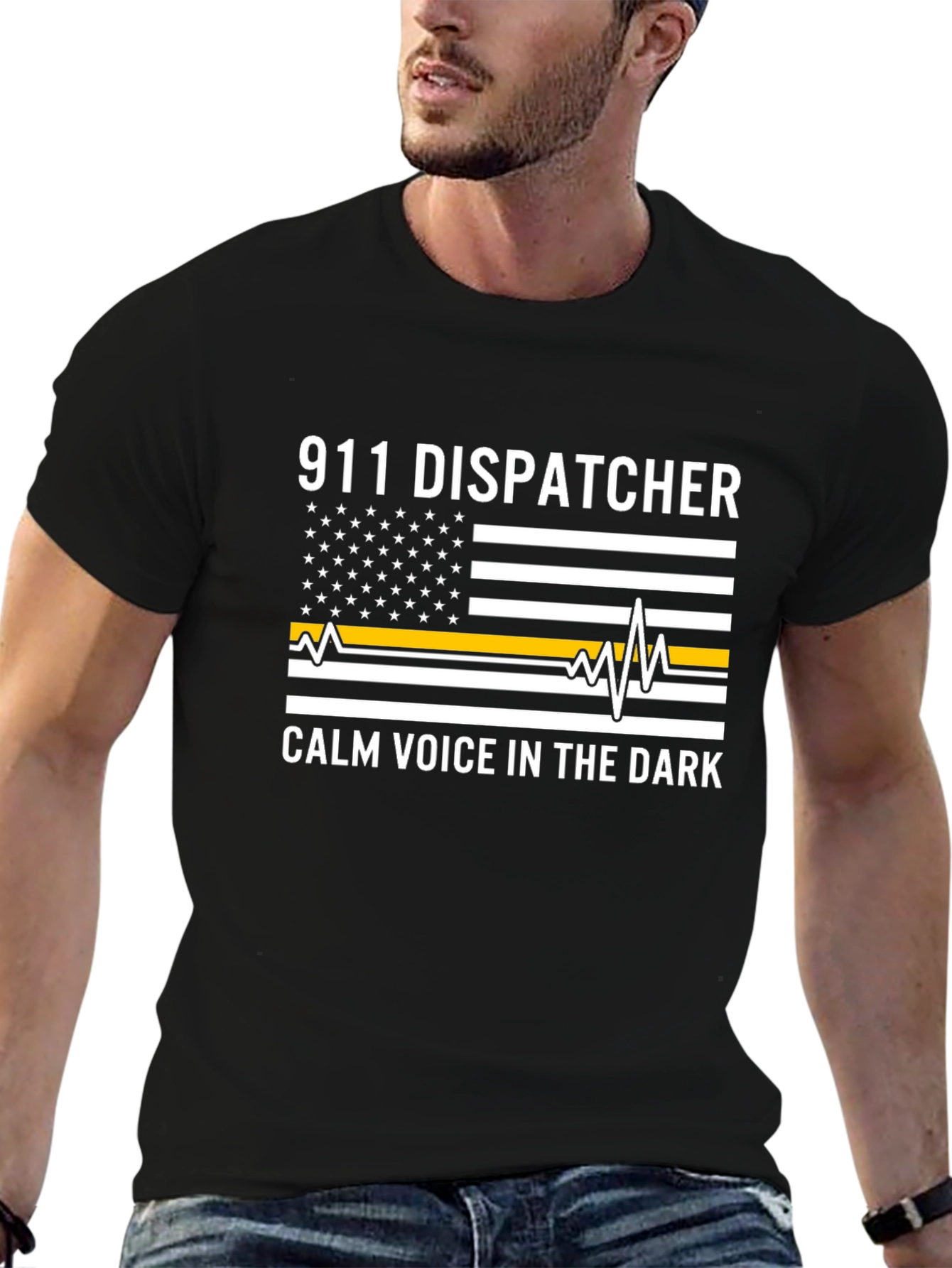 911 Dispatcher T-Shirt: Calm Voice in the Dark