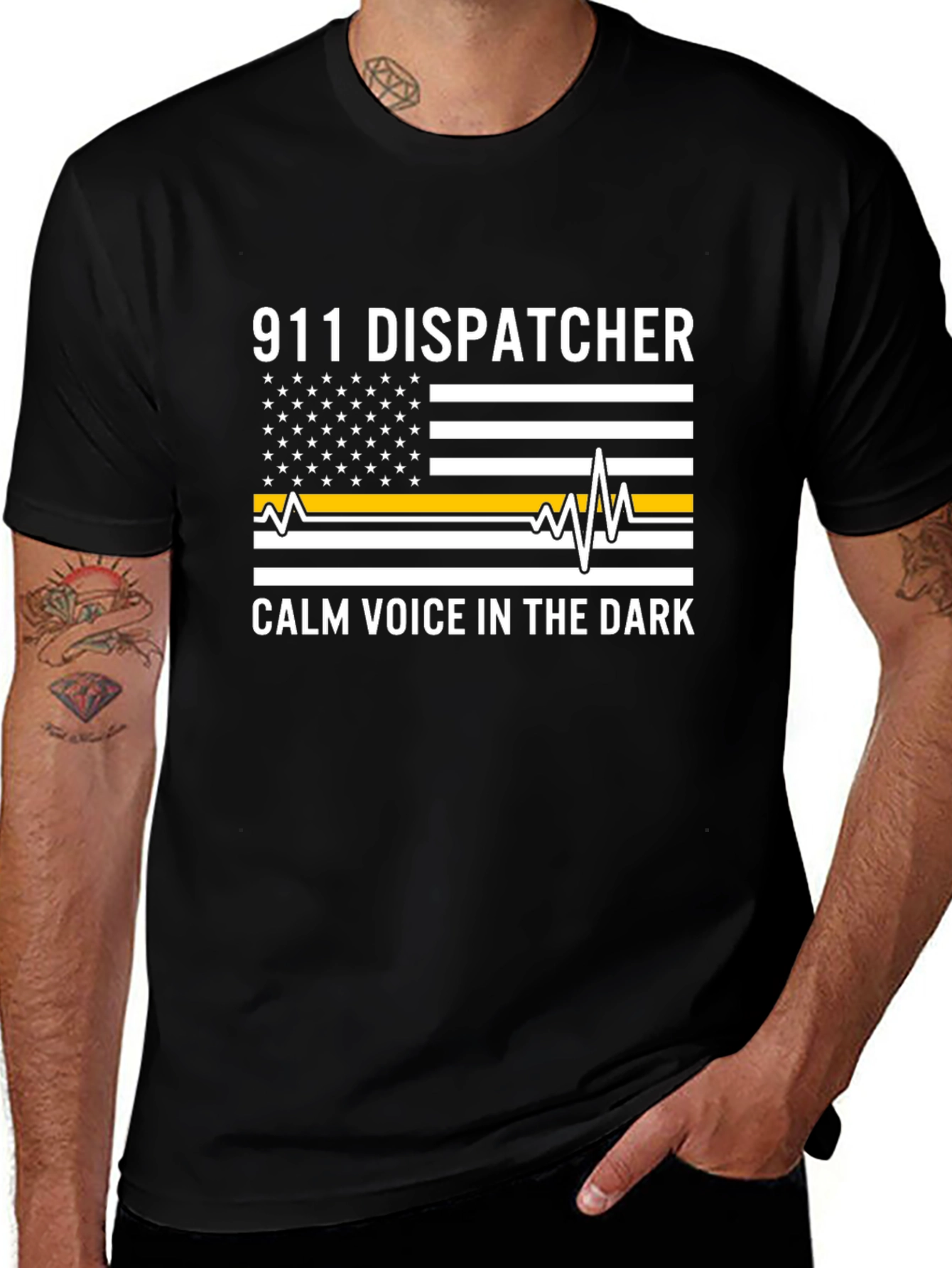 911 Dispatcher T-Shirt: Calm Voice in the Dark