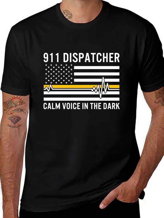 911 Dispatcher T-Shirt: Calm Voice in the Dark