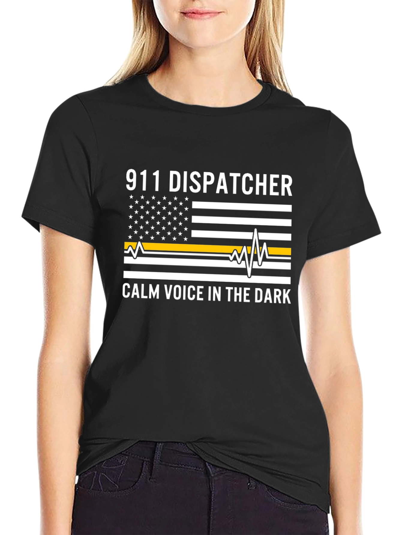 911 Dispatcher T-Shirt: Calm Voice in the Dark