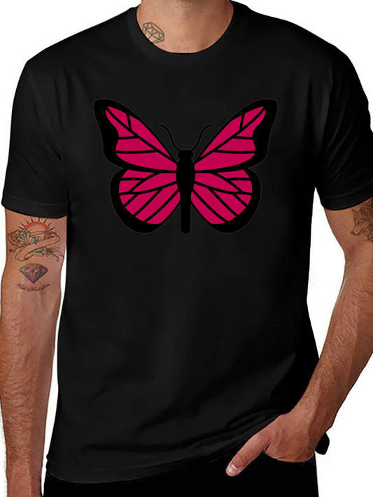 Butterfly Graphic Tee - Stylish Black T-Shirt
