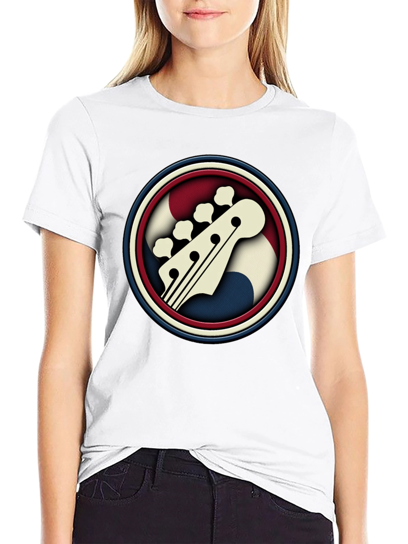 Retro Bass Guitar T-Shirt - Cool Music Tee