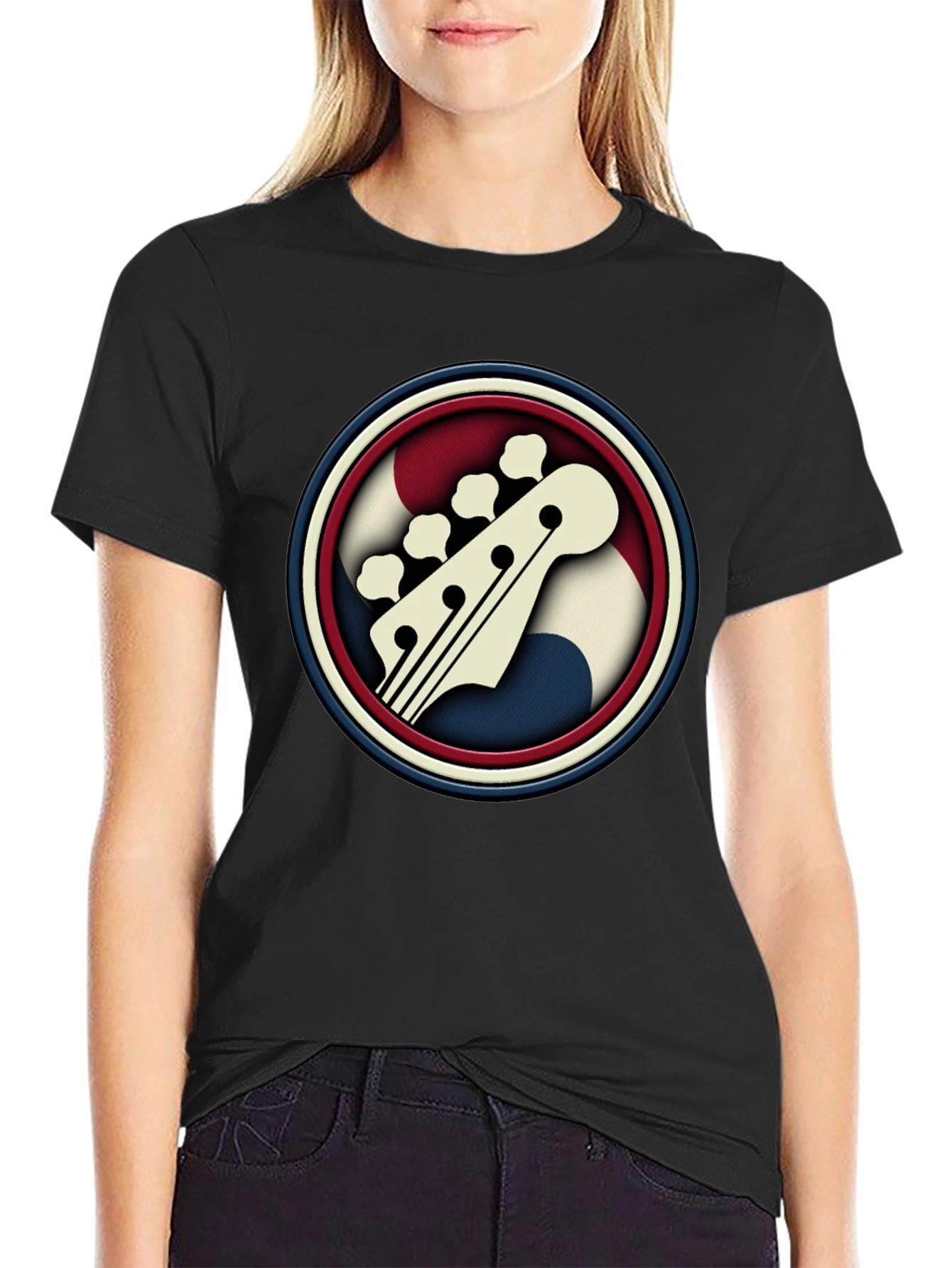 Retro Bass Guitar T-Shirt - Cool Music Tee