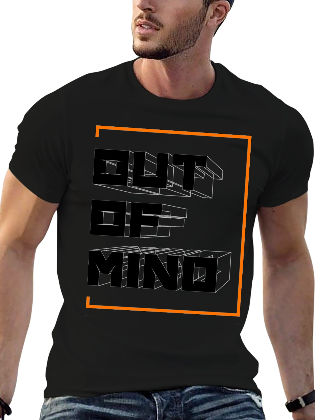 Out of Mind Graphic Tee - Modern 3D Design