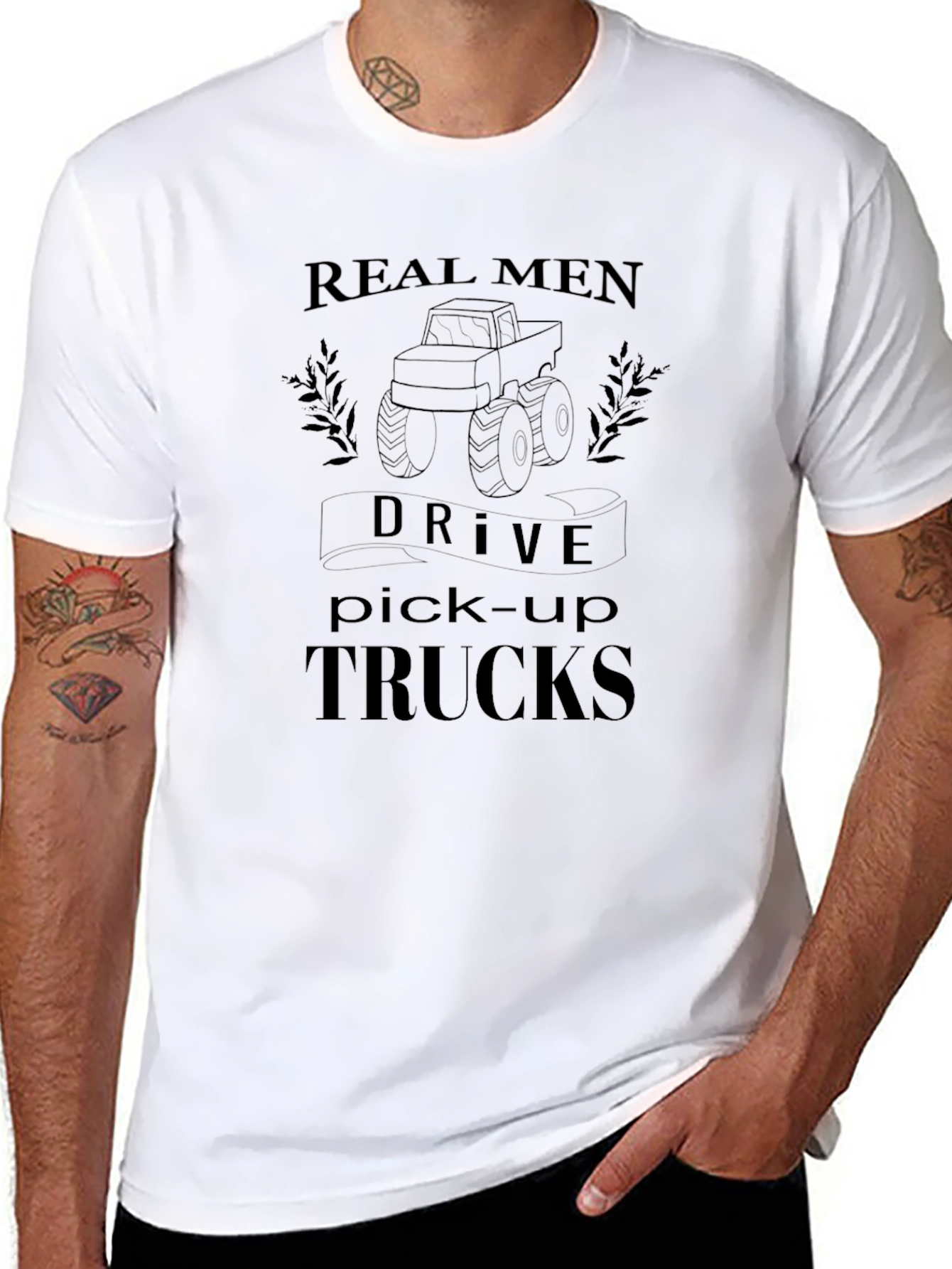 Real Men Drive Trucks Graphic Tee