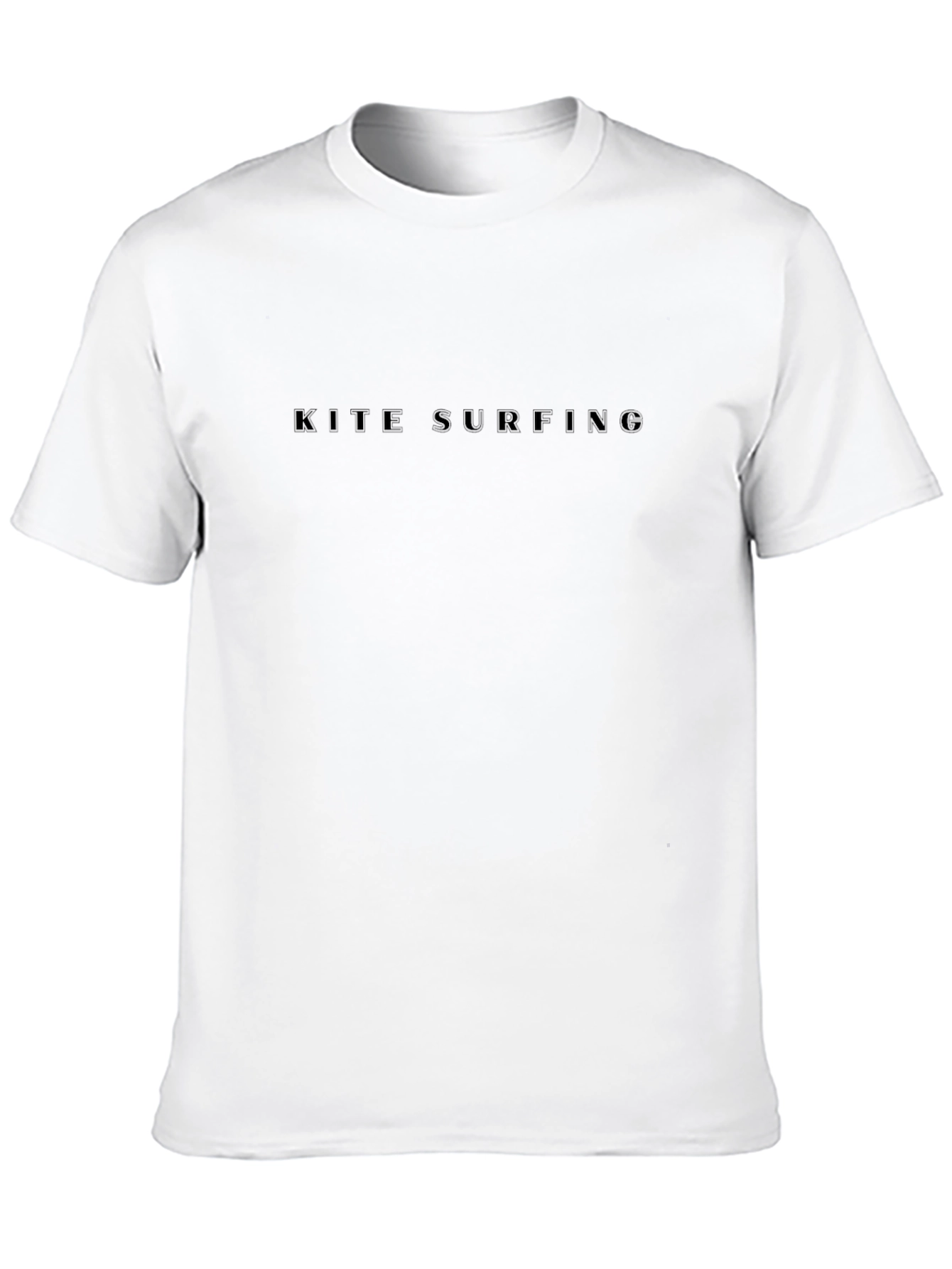 Kite Surfing Graphic Black T-Shirt