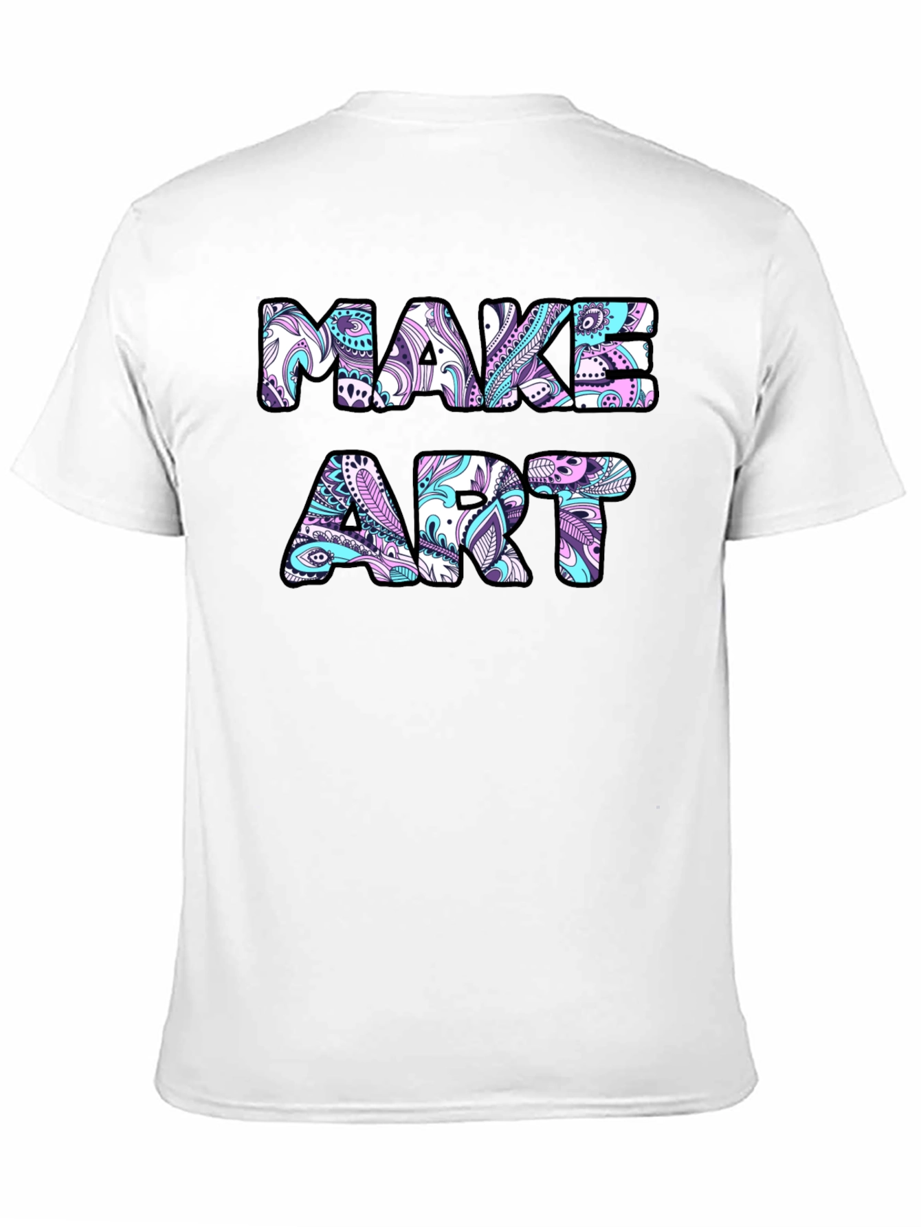 Make Art Graphic Tee - Black Cotton Blend T-Shirt