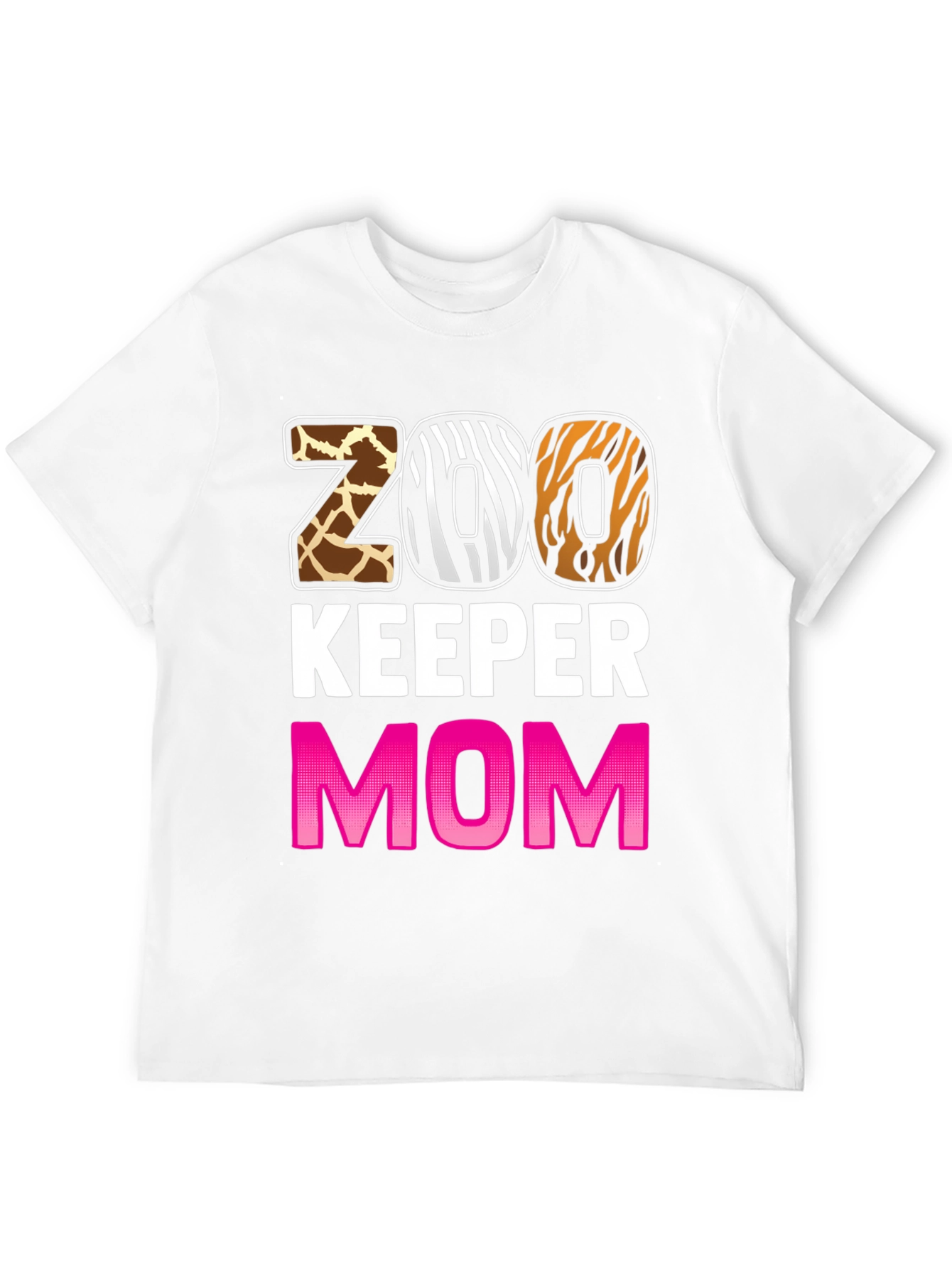 Zoo Keeper Mom T-Shirt - Animal Print Design