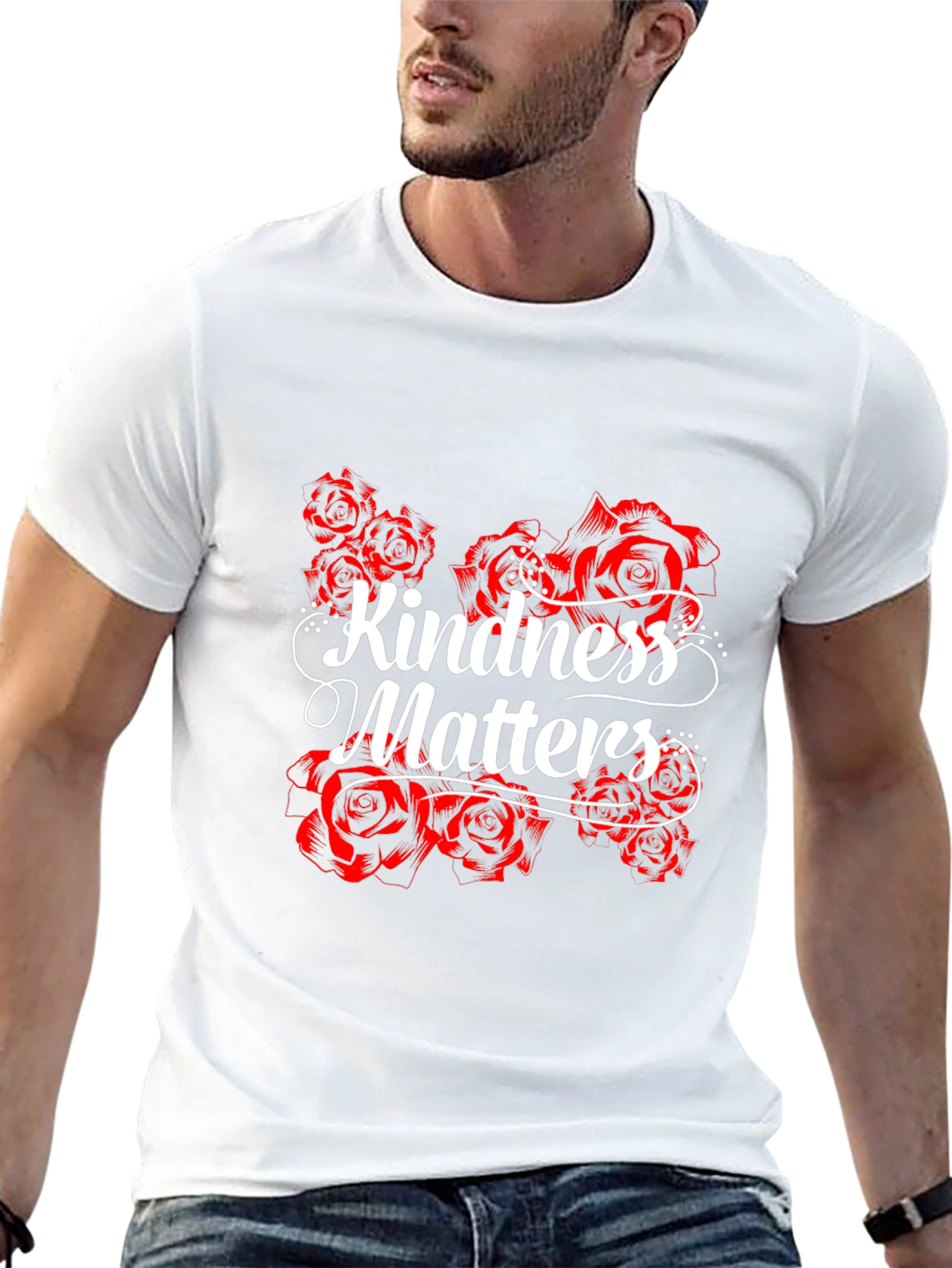 Kindness Matters Rose Graphic T-Shirt