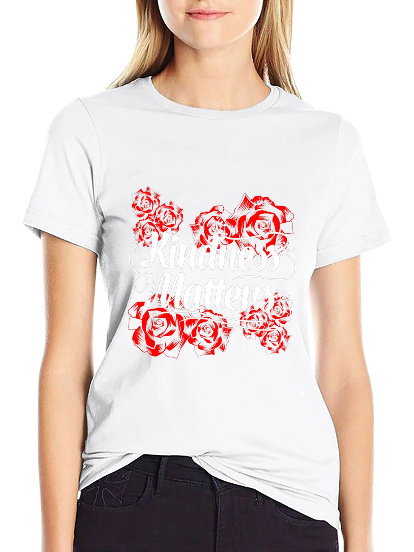 Kindness Matters Rose Graphic T-Shirt