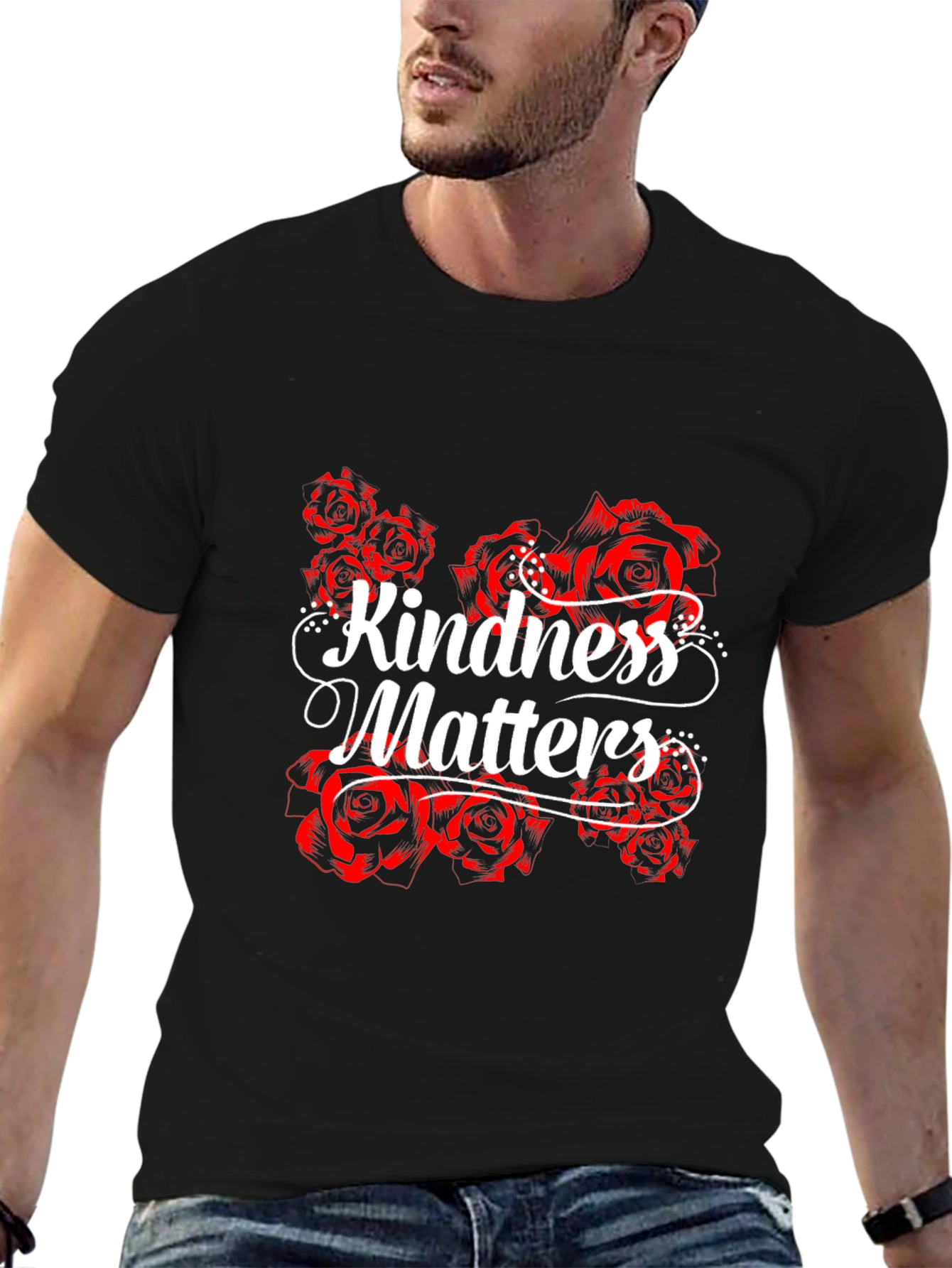 Kindness Matters Rose Graphic T-Shirt