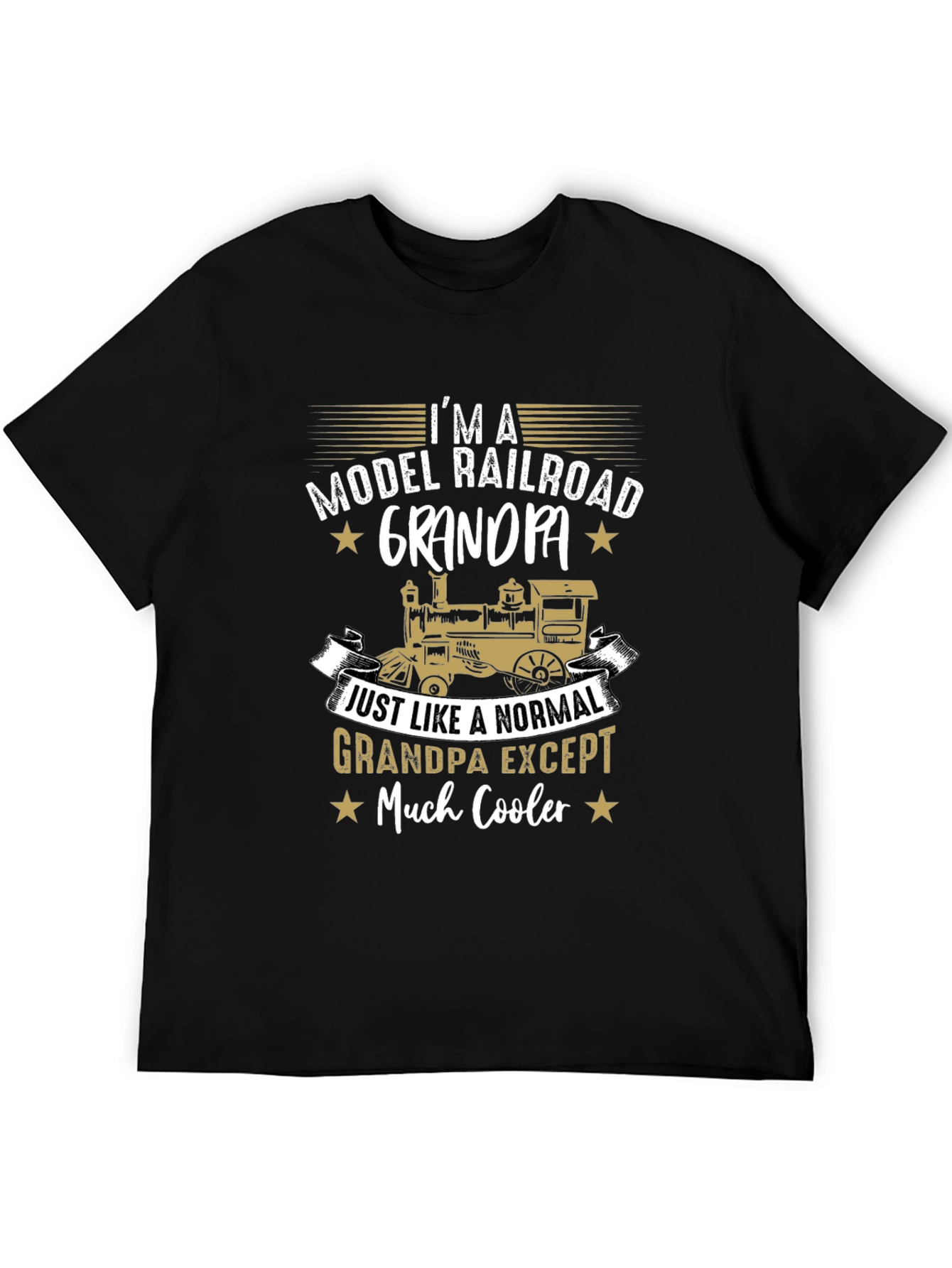 Model Railroad Grandpa T-Shirt - Cool Grandpa Gift