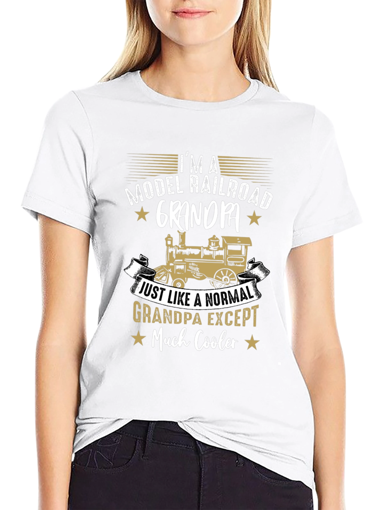 Model Railroad Grandpa T-Shirt - Cool Grandpa Gift