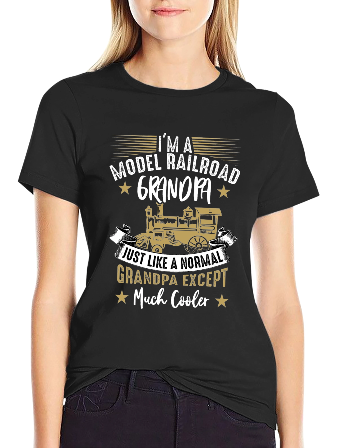 Model Railroad Grandpa T-Shirt - Cool Grandpa Gift