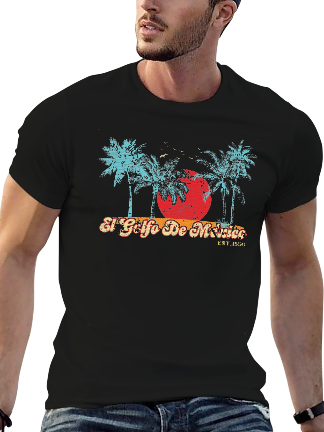 El Golfo De Mexico Black T-Shirt
