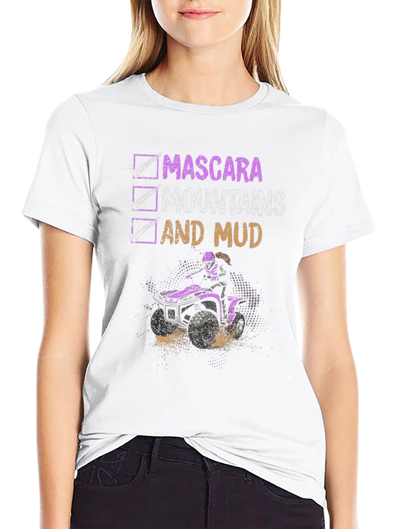 Mascara Mountains Mud T-Shirt ATV Riding Tee