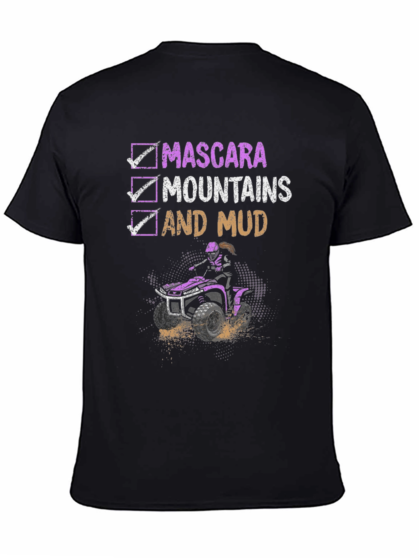 Mascara Mountains Mud T-Shirt ATV Riding Tee
