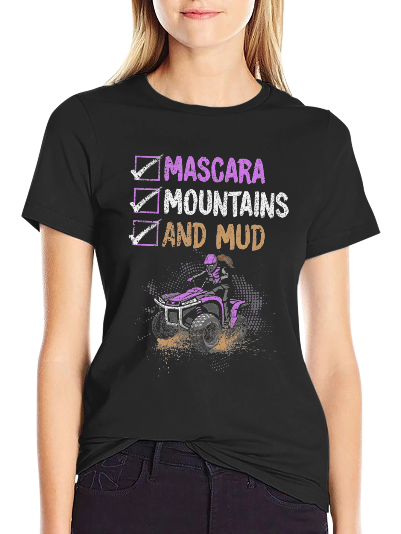 Mascara Mountains Mud T-Shirt ATV Riding Tee