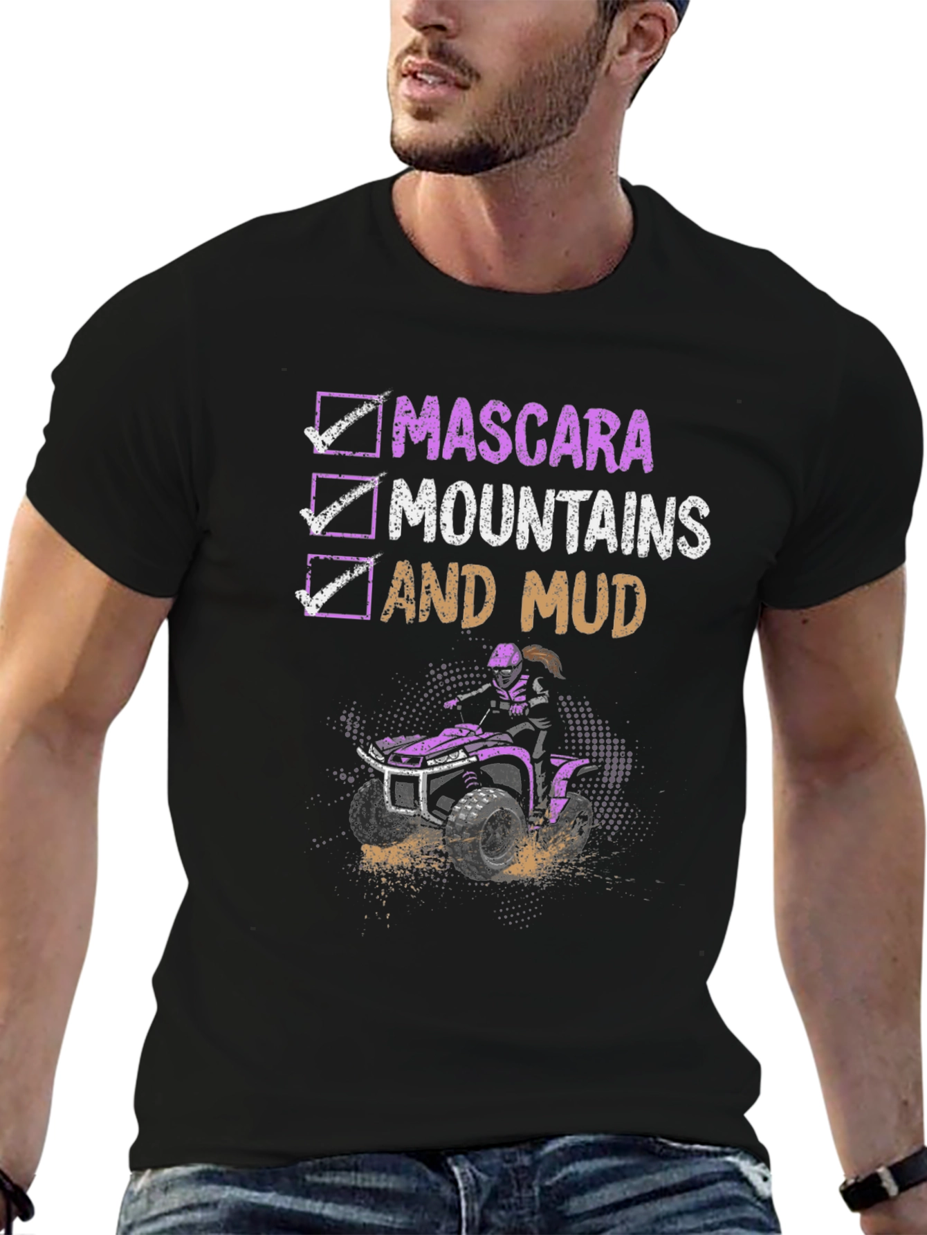 Mascara Mountains Mud T-Shirt ATV Riding Tee