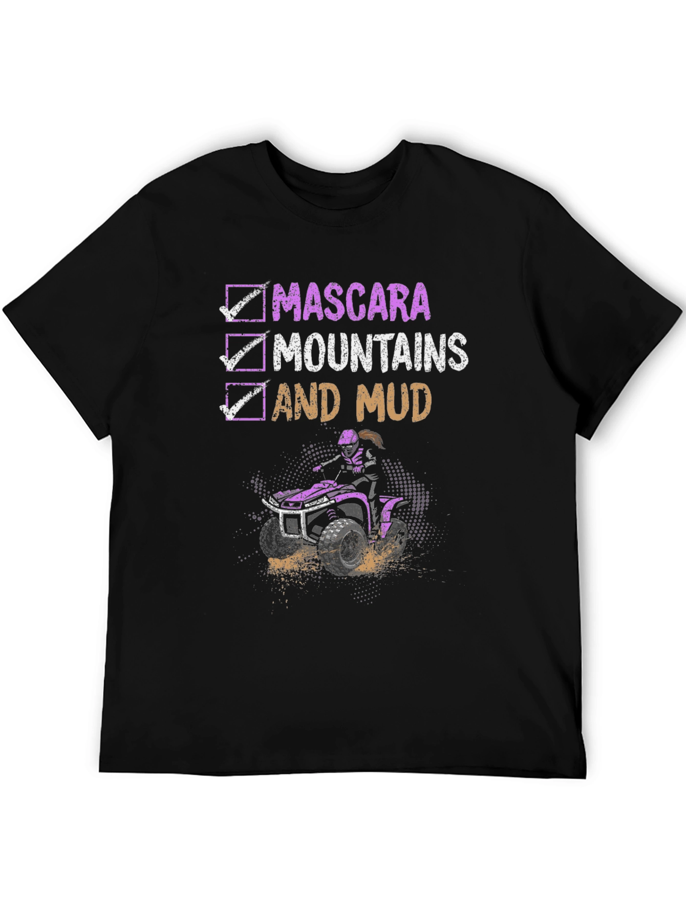 Mascara Mountains Mud T-Shirt ATV Riding Tee