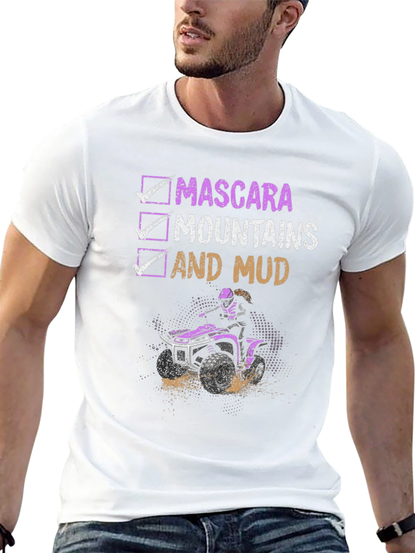 Mascara Mountains Mud T-Shirt ATV Riding Tee