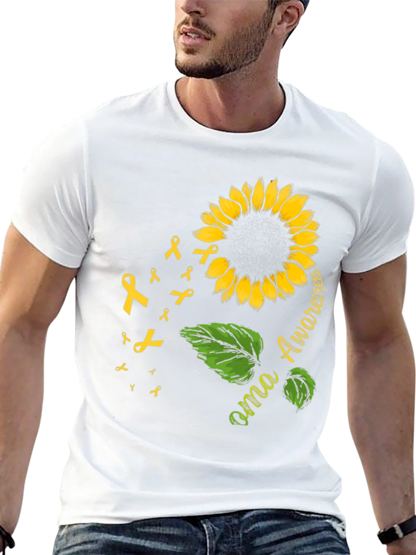 Leukemia Awareness Sunflower Ribbon T-Shirt